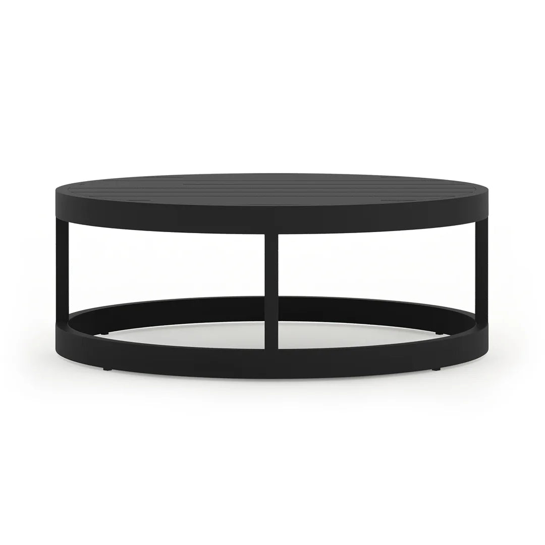 Avion 7 Piece Aluminum Curve Sectional Set#Finish_Black