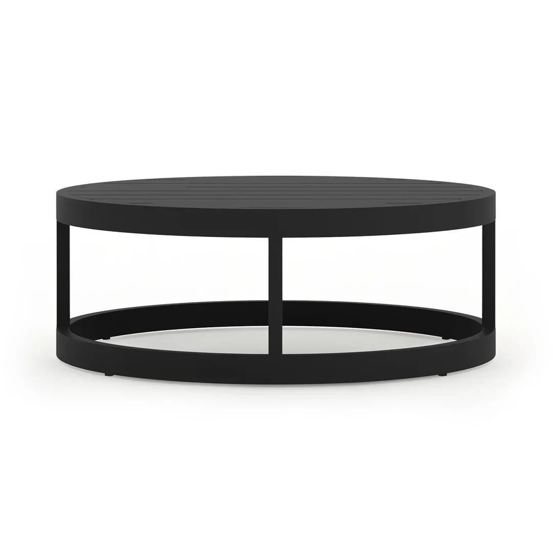 Avion 7 Piece Aluminum Curve Sectional Set#Finish_Black