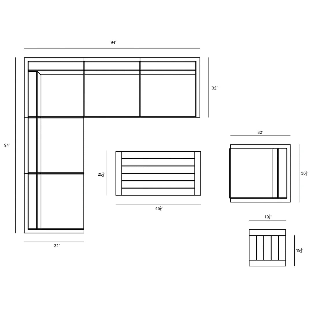 Avion 8 Piece Sectional Set