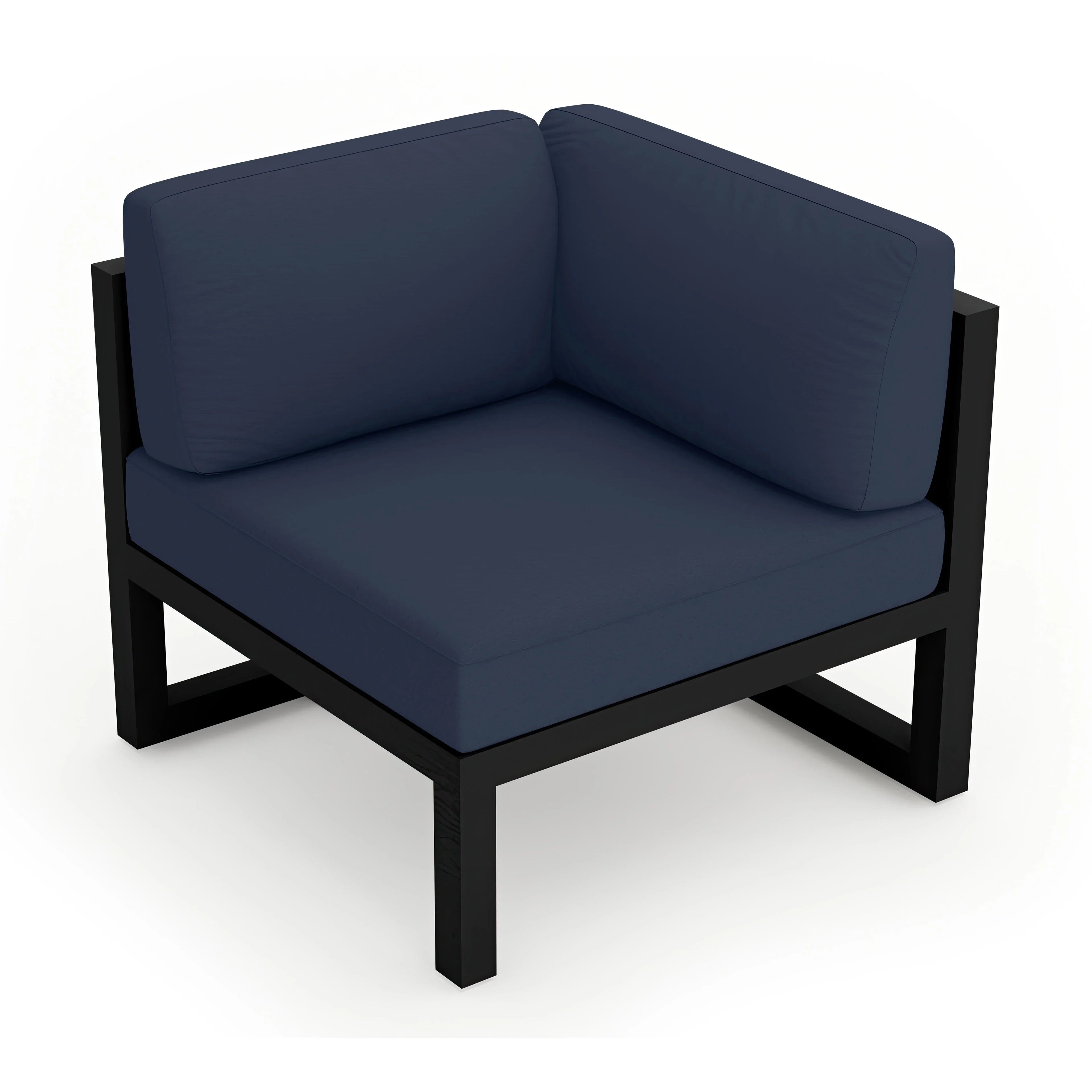 Avion Corner Section#Finish_Black#Fabric_Spectrum Indigo