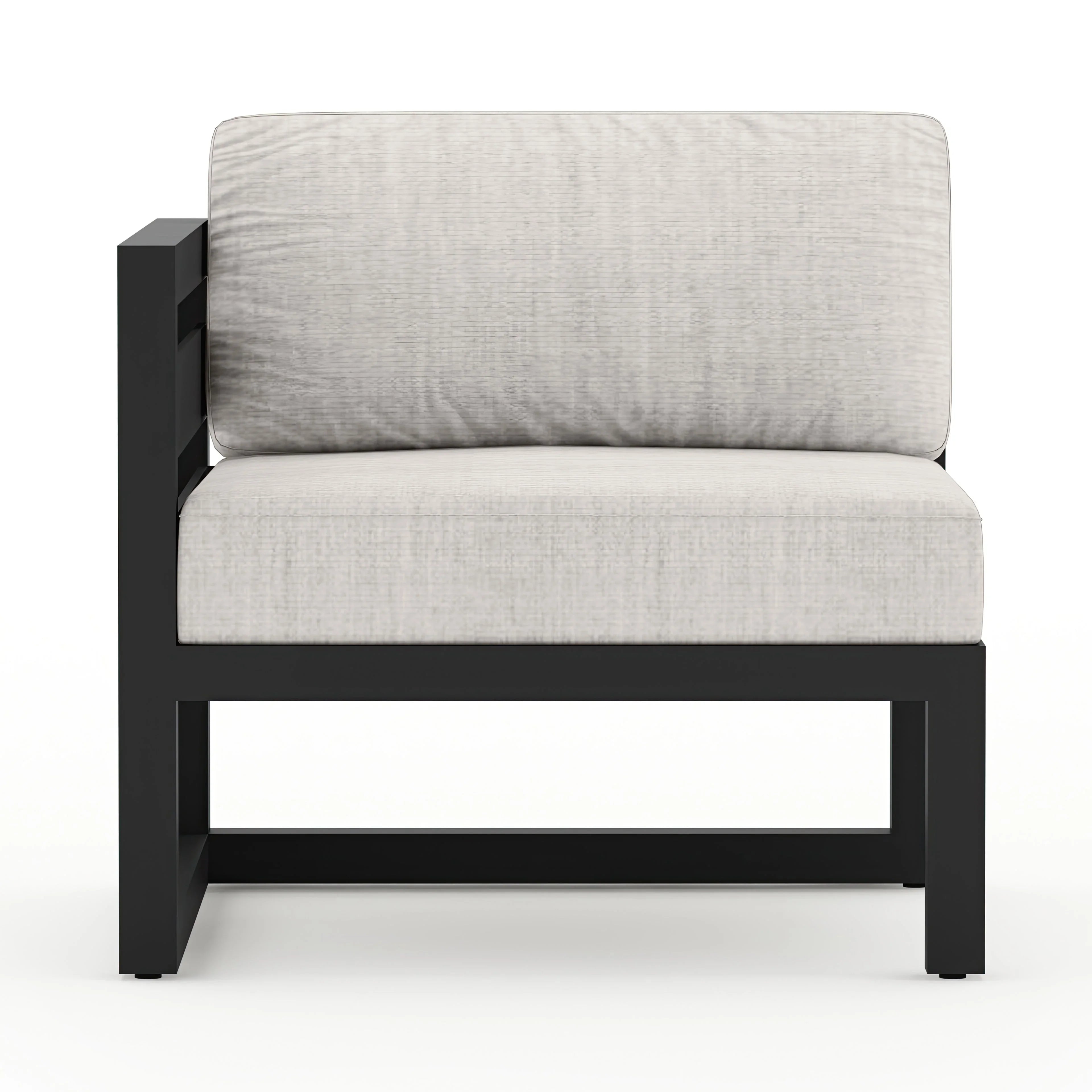 Avion Left Arm Section#Finish_Black#Fabric_Cast Silver