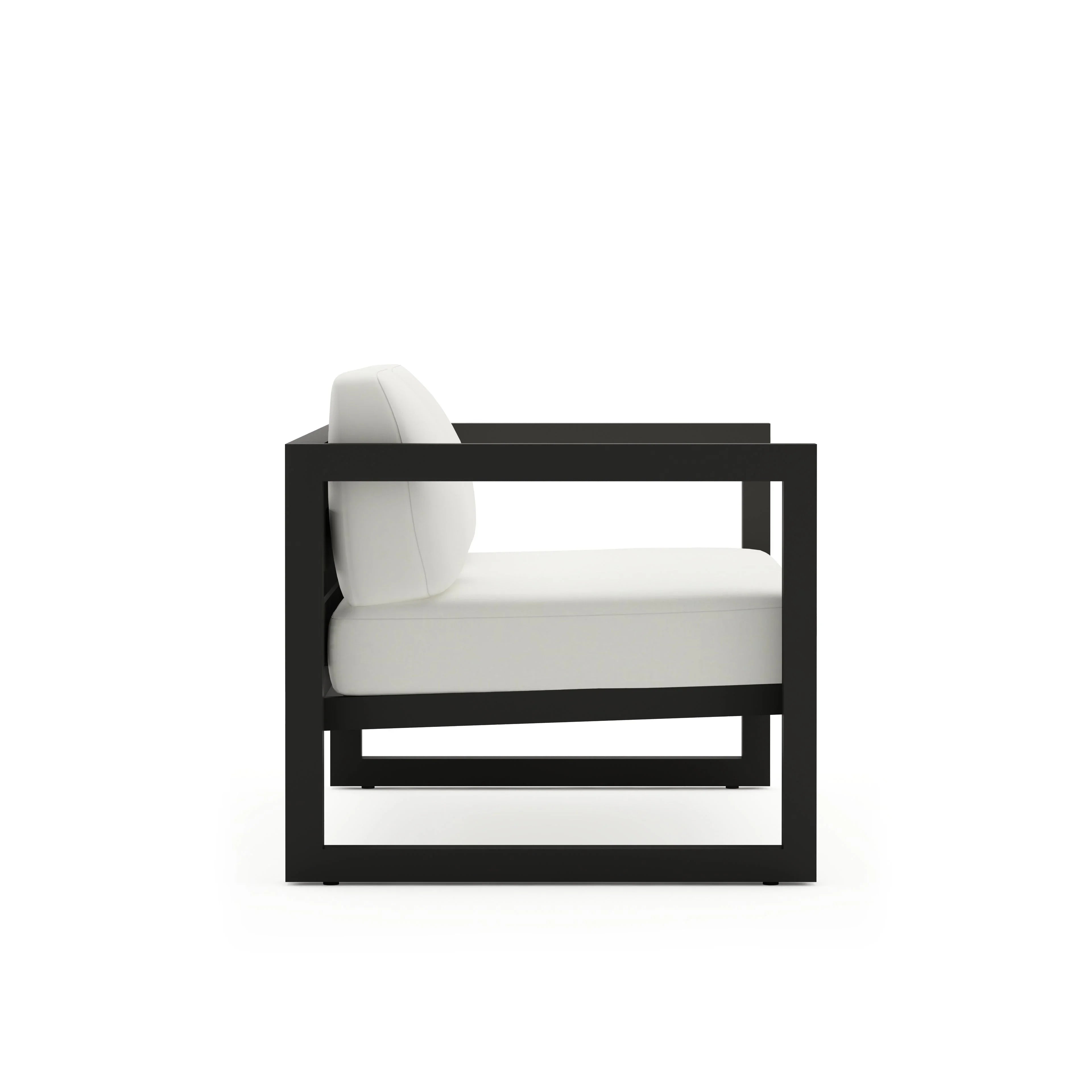 Avion Loveseat#Finish_Black#Fabric_Canvas Natural