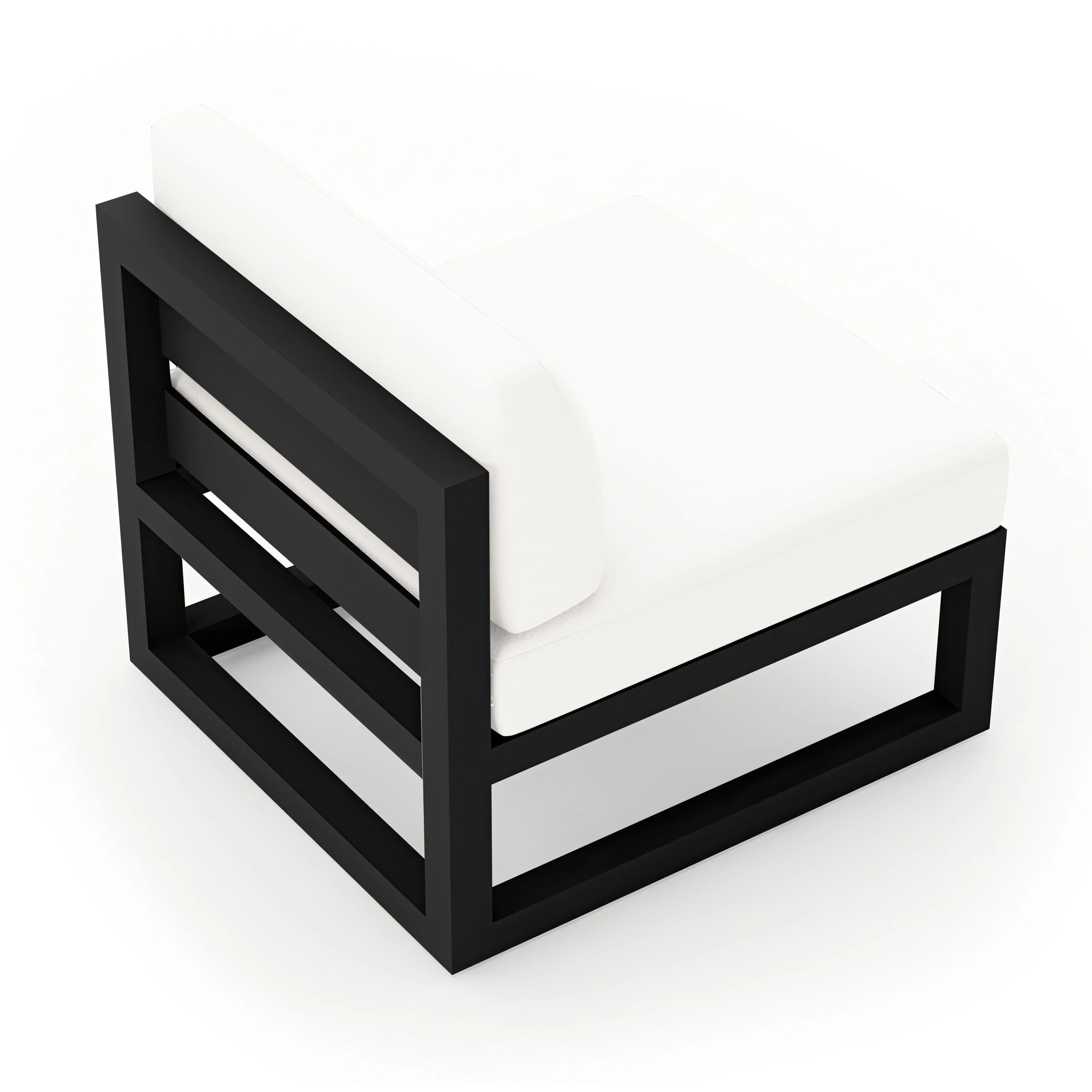 Avion Middle Section#Finish_Black#Fabric_Canvas Natural