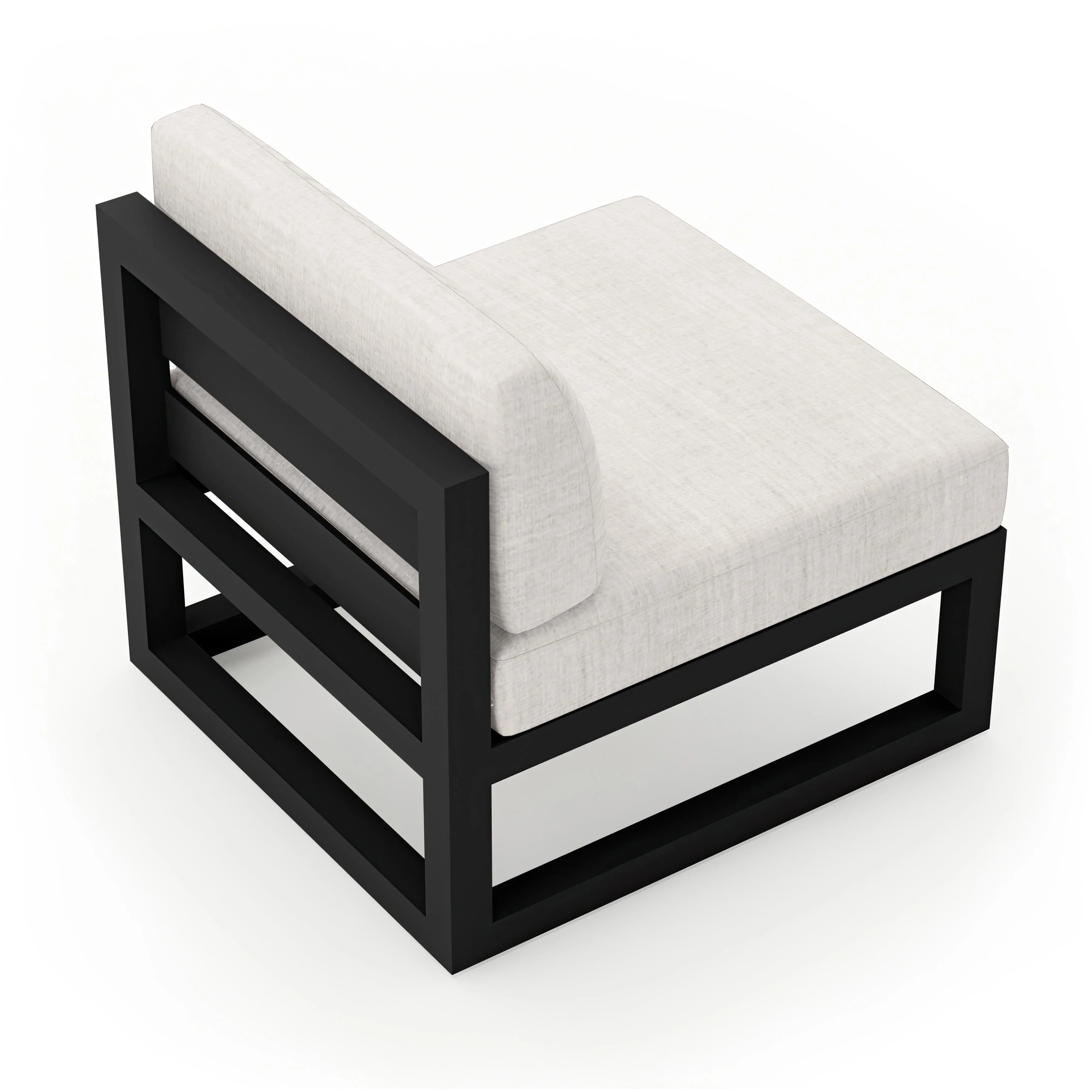 Avion Middle Section#Finish_Black#Fabric_Cast Silver