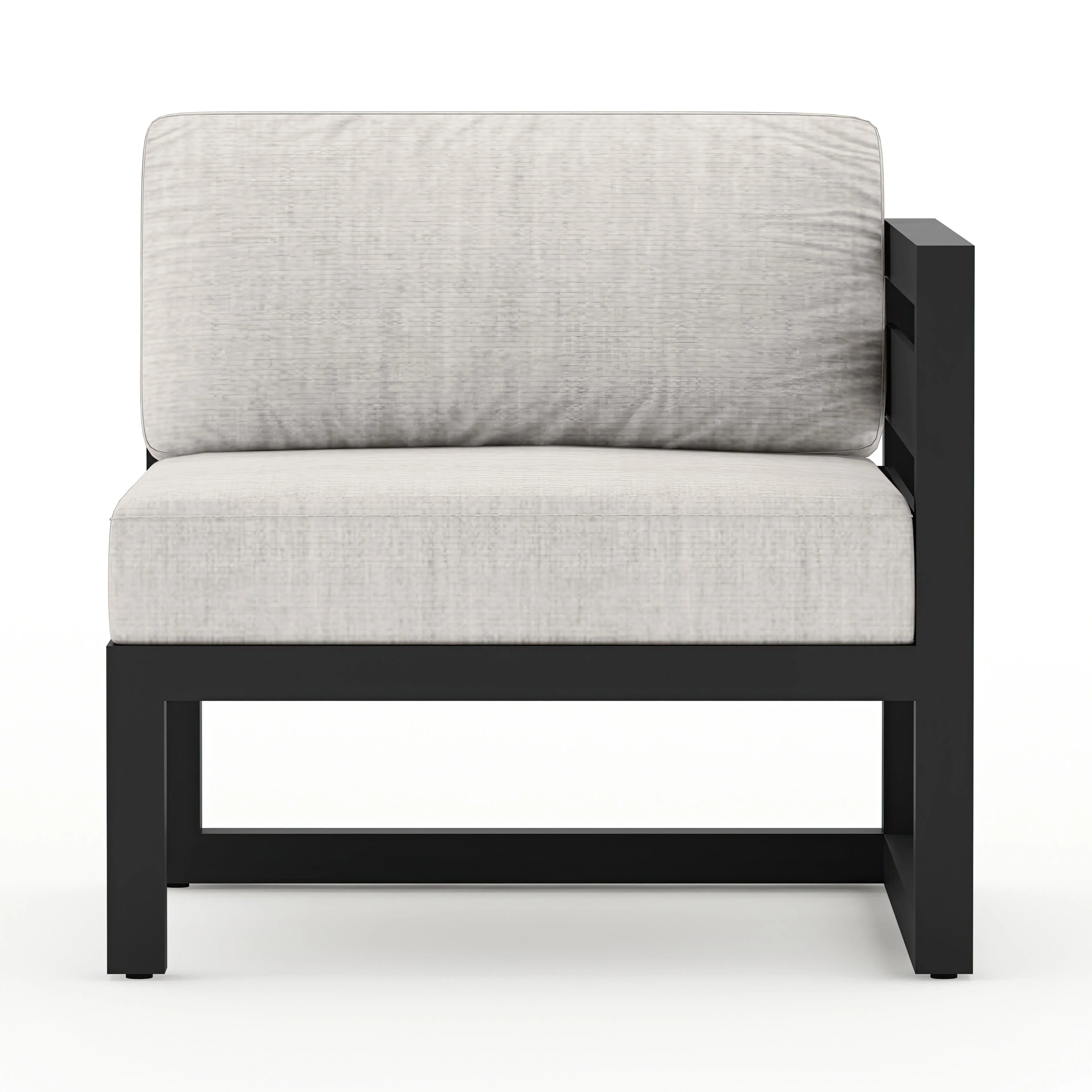 Avion Right Arm Section#Finish_Black#Fabric_Cast Silver