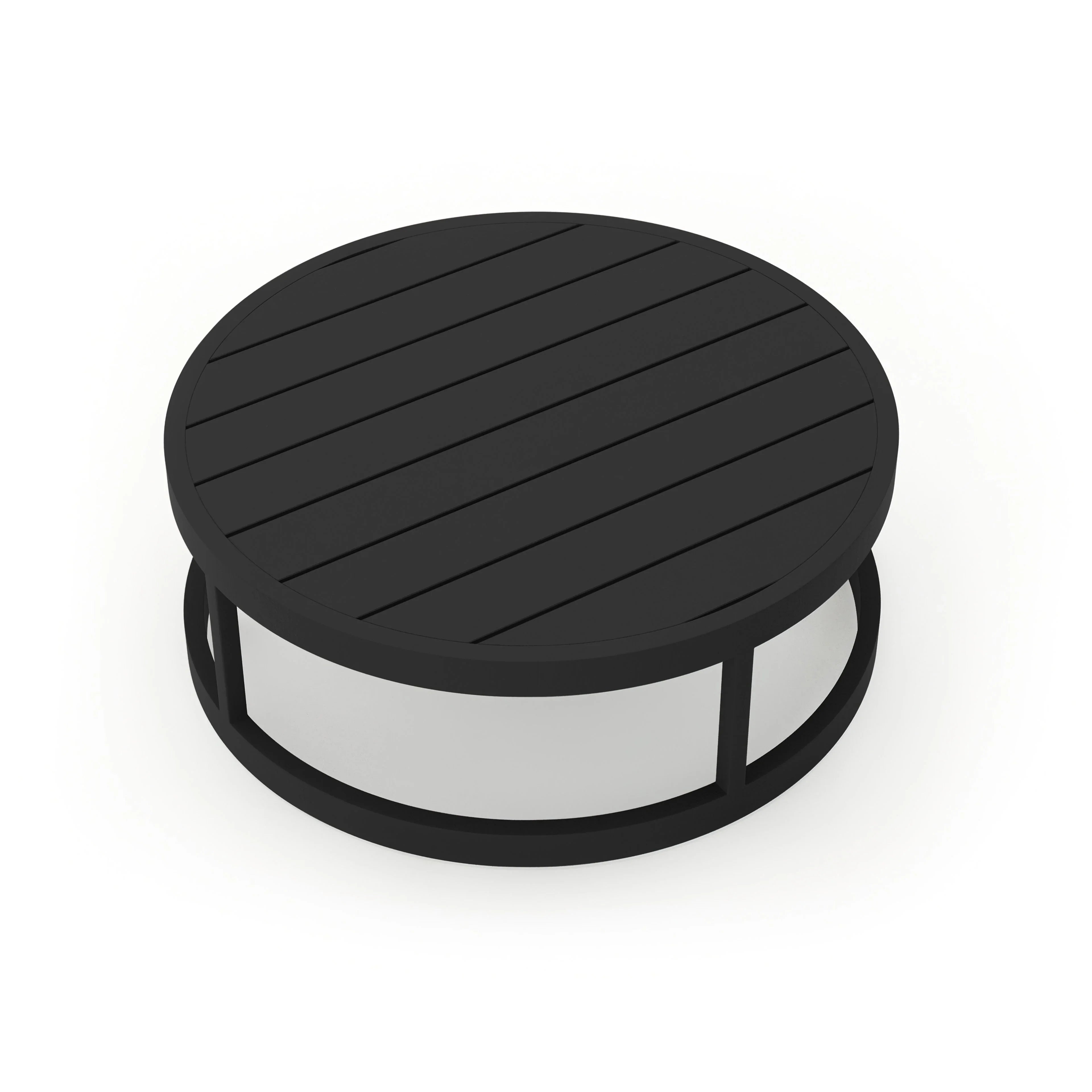 Avion Round Coffee Table#Finish_Black