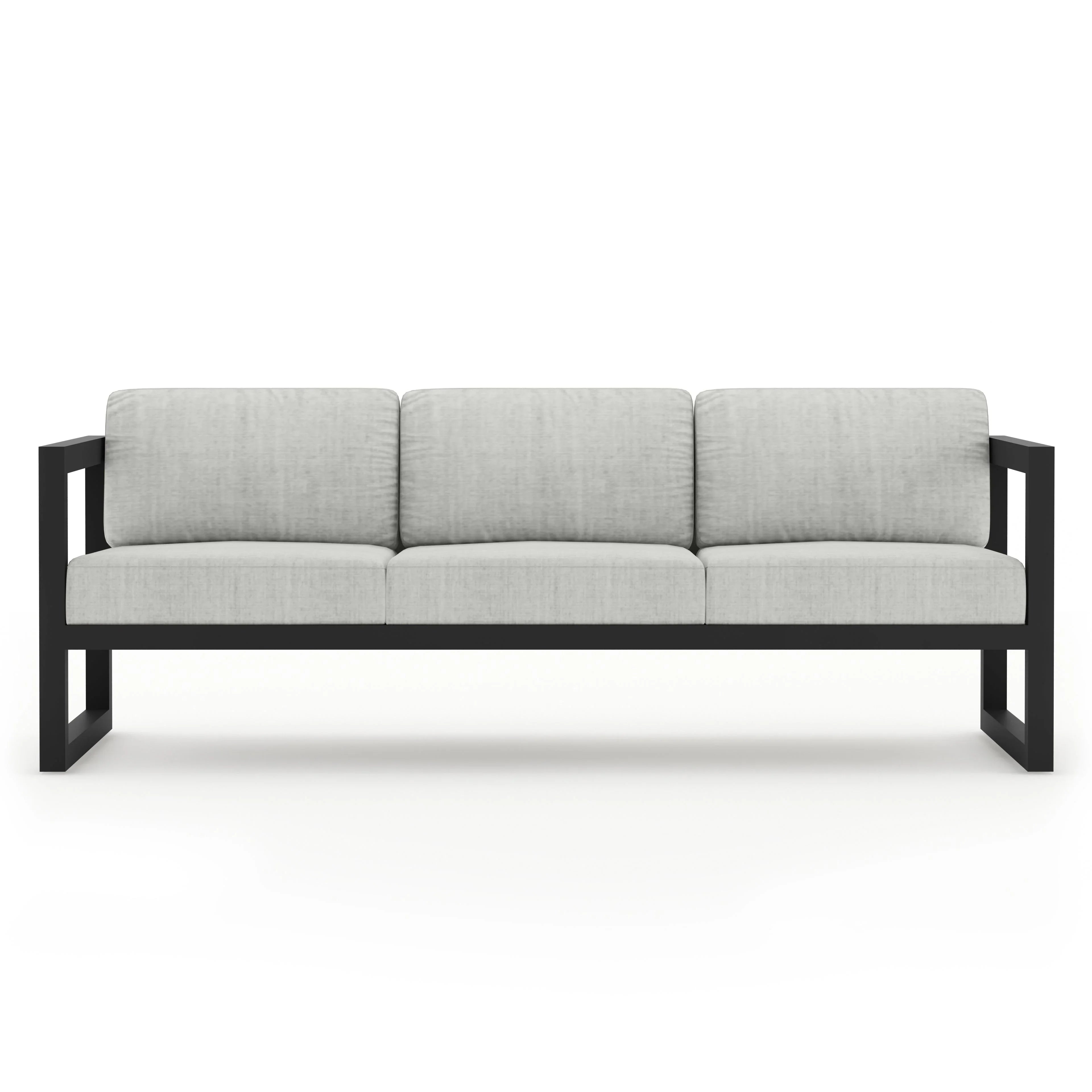 Avion Sofa#Finish_Black#Fabric_Cast Silver