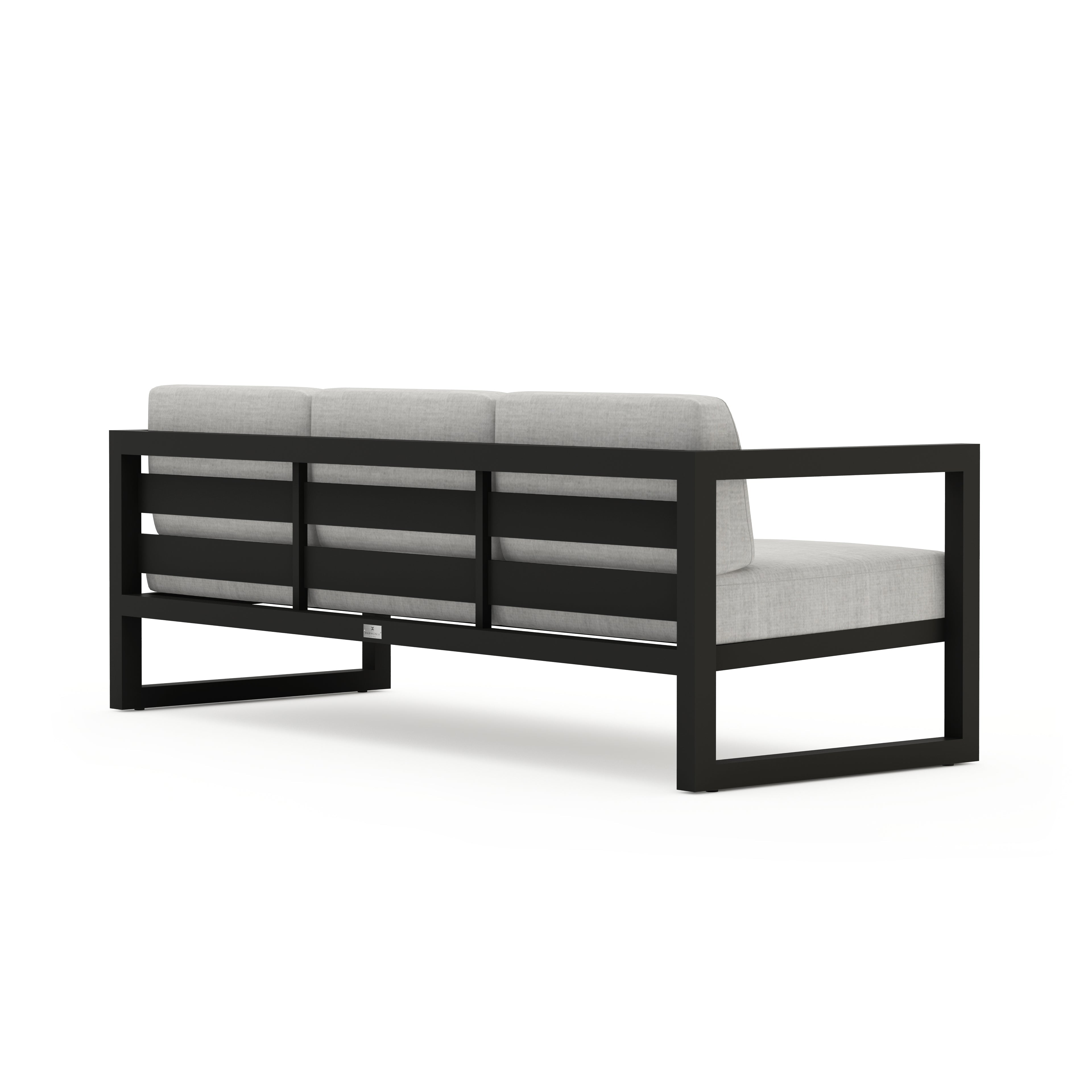 Avion Sofa#Finish_Black#Fabric_Cast Silver