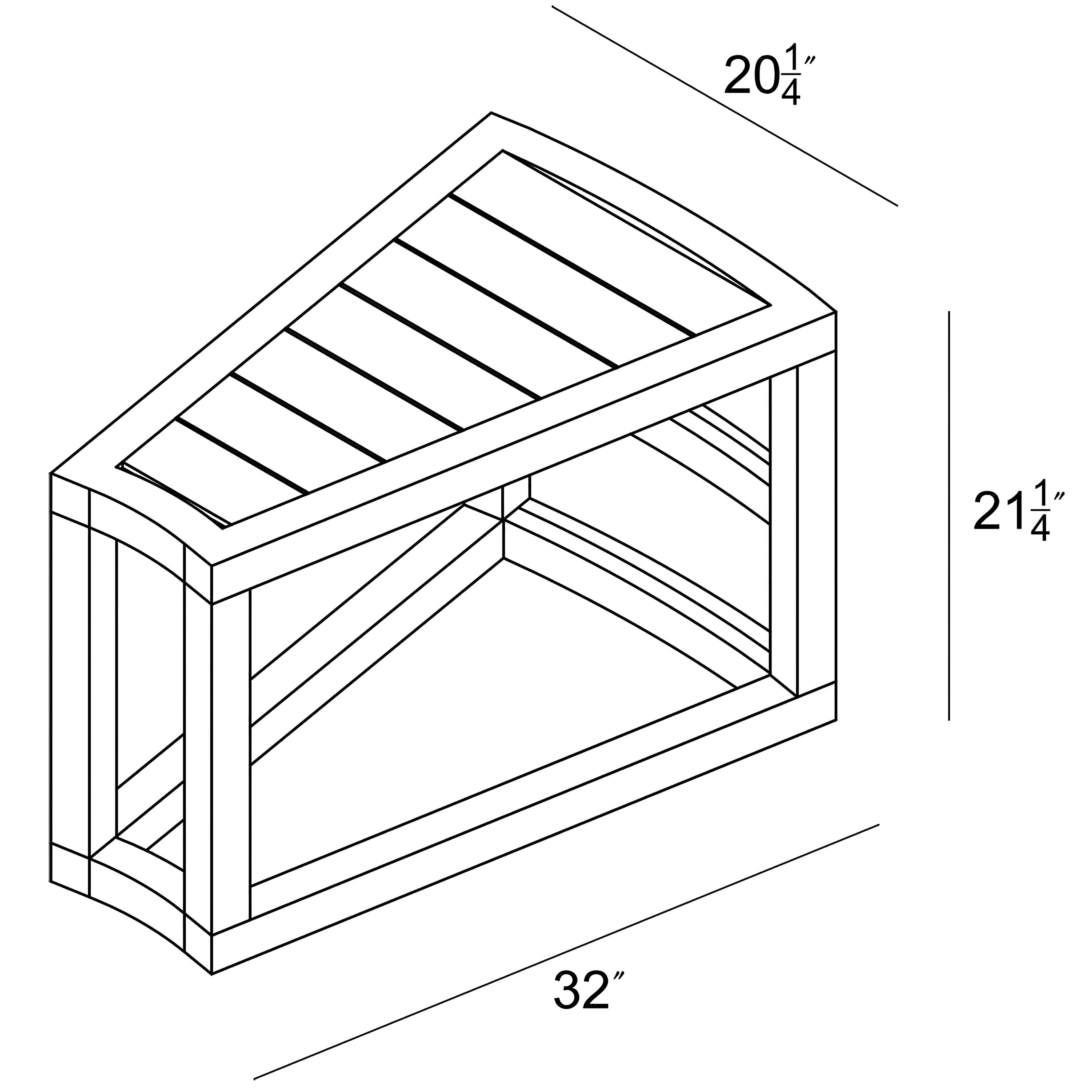 Avion 32" Wedge End Table