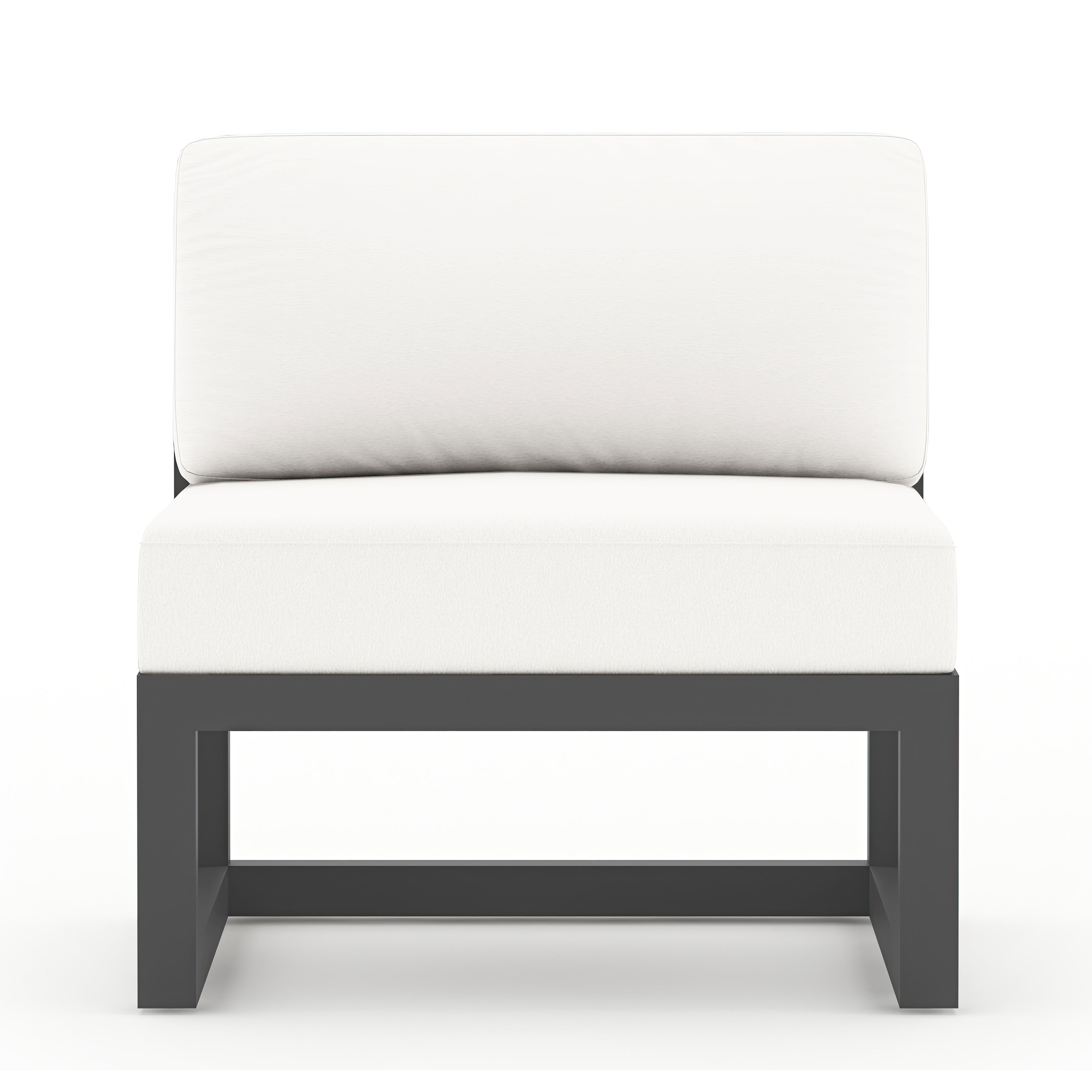 Avion 5 Piece Aluminum Sectional Set#Finish_Slate#Fabric_Canvas Natural