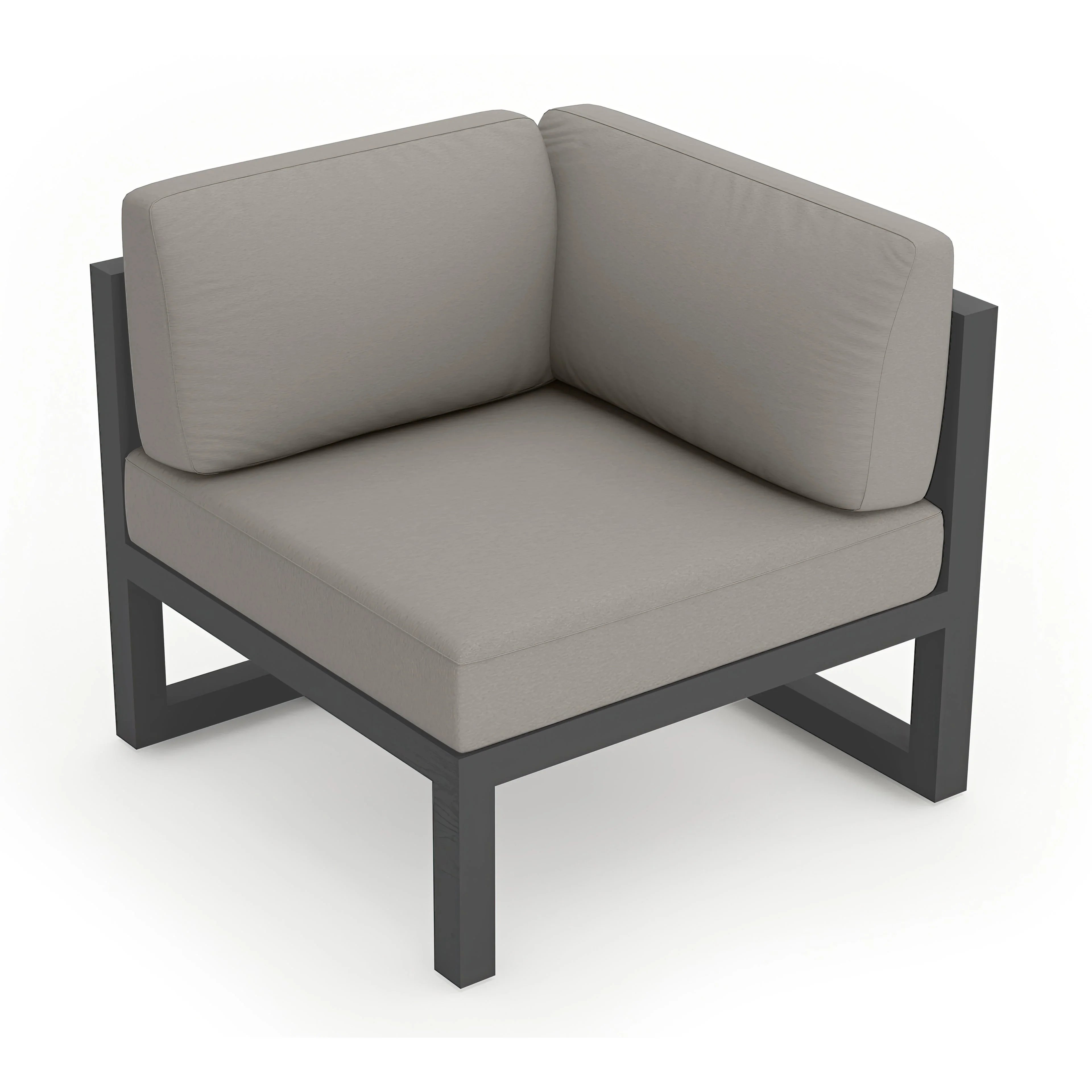 Avion Corner Section#Finish_Slate#Fabric_Canvas Charcoal