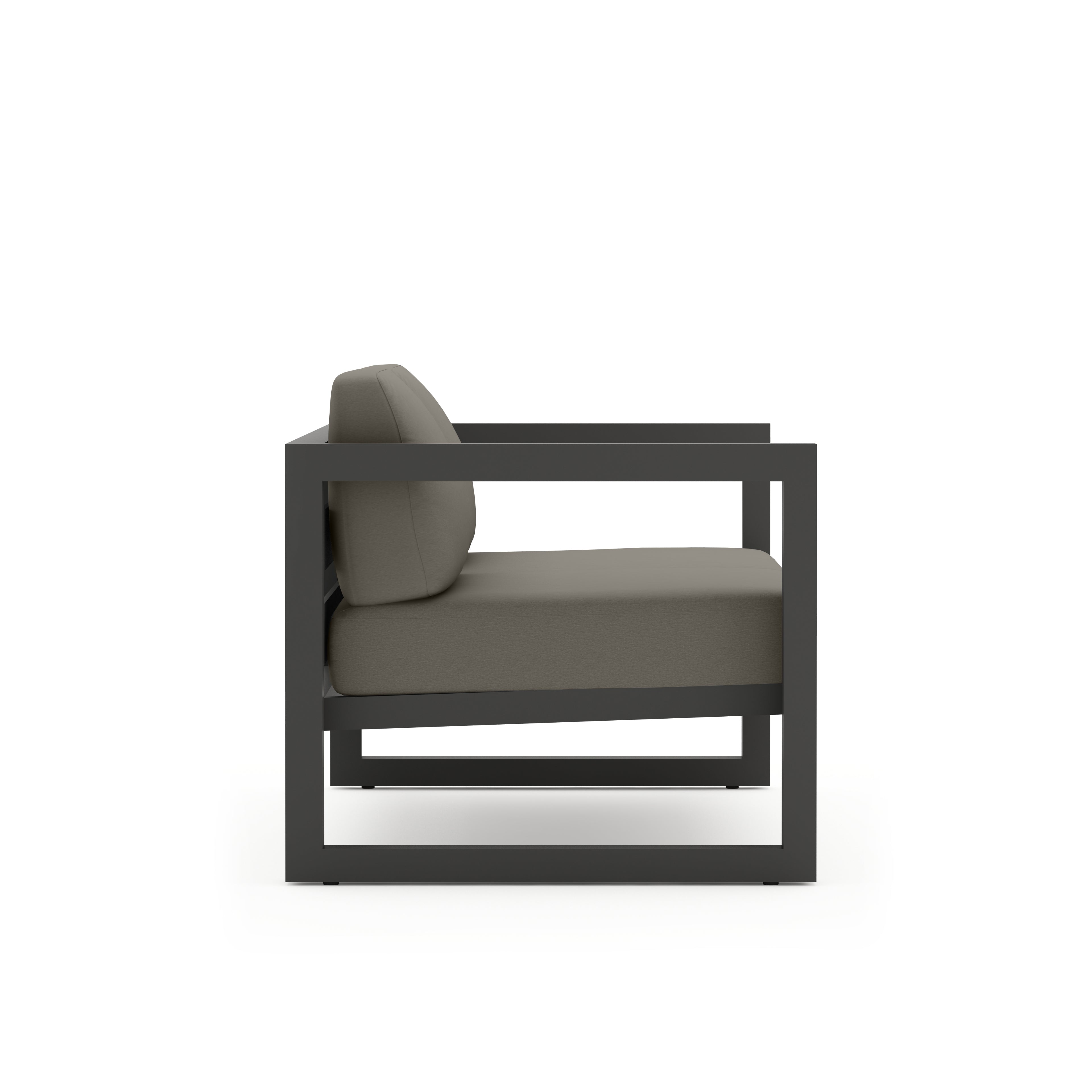 Avion Loveseat#Finish_Slate#Fabric_Canvas Charcoal
