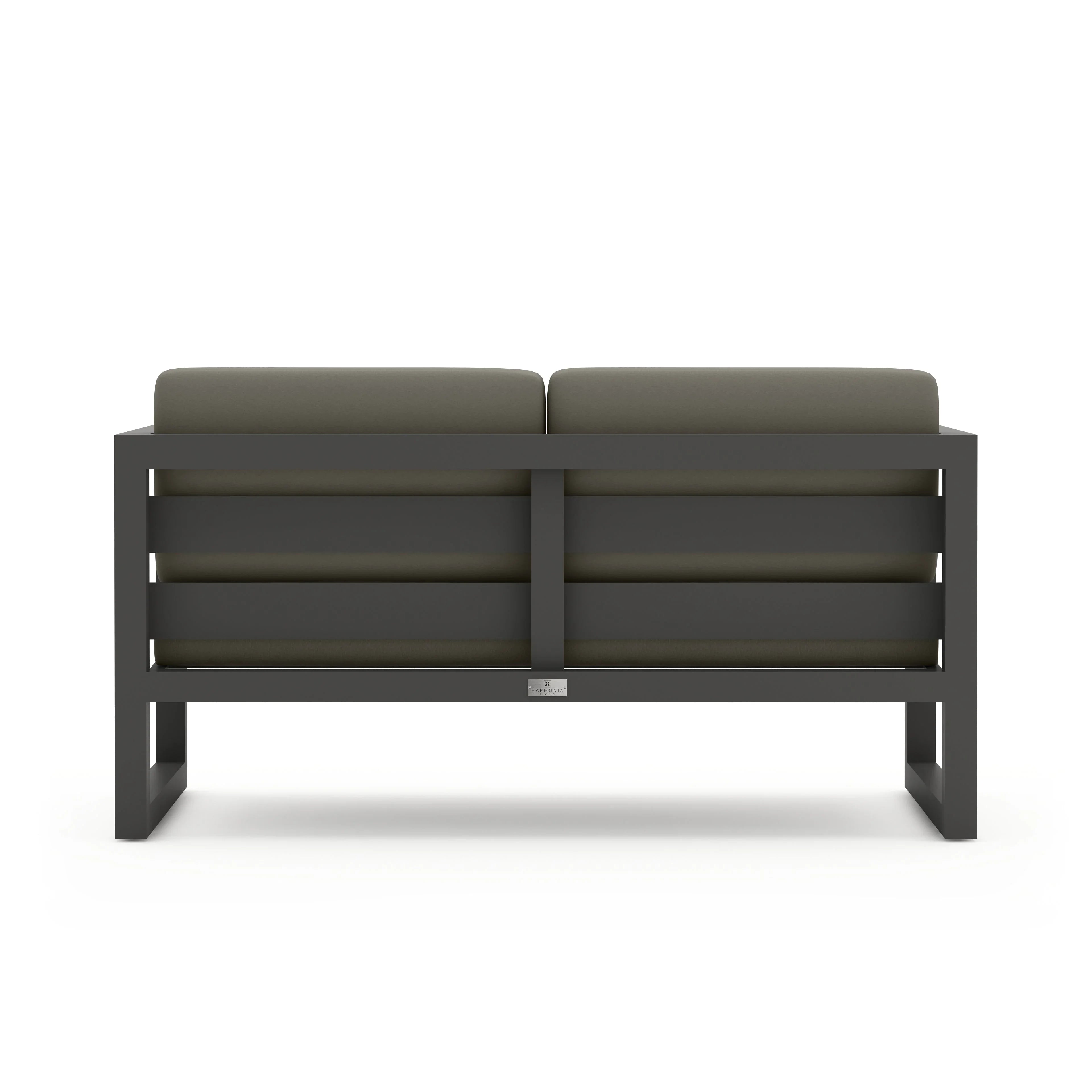 Avion Loveseat#Finish_Slate#Fabric_Canvas Charcoal