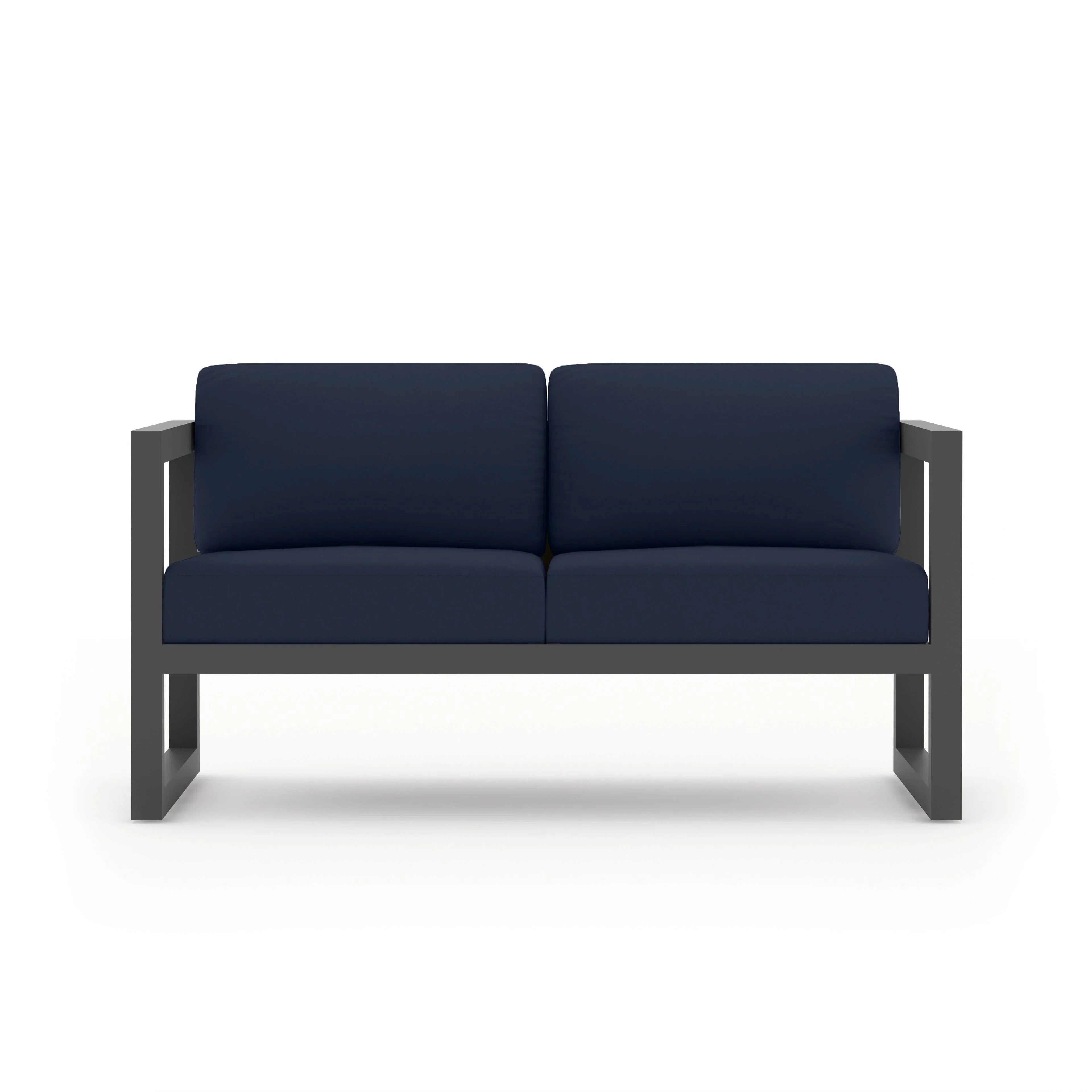 Avion Loveseat#Finish_Slate#Fabric_Spectrum Indigo