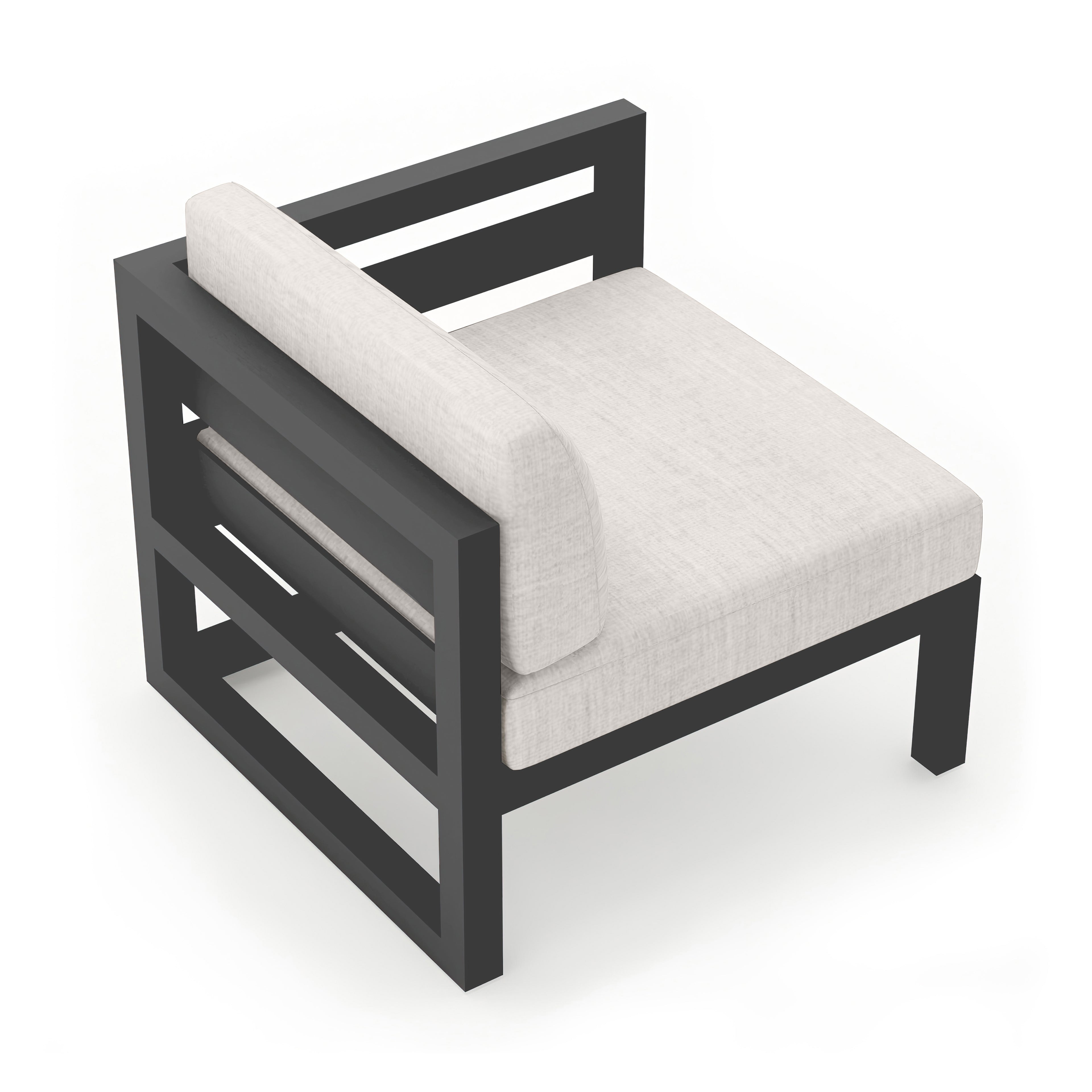 Avion Right Arm Section#Finish_Slate#Fabric_Cast Silver