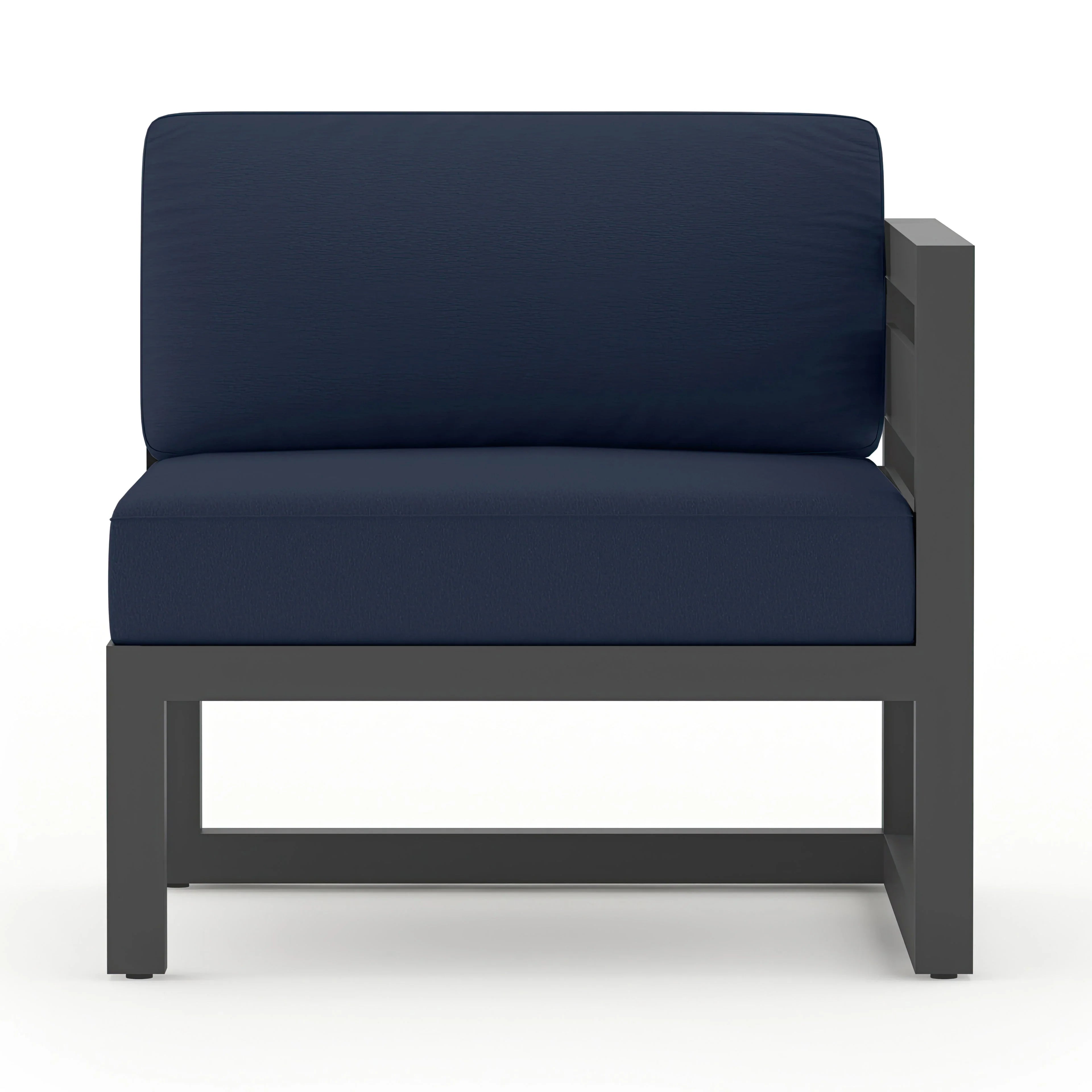 Avion Right Arm Section#Finish_Slate#Fabric_Spectrum Indigo