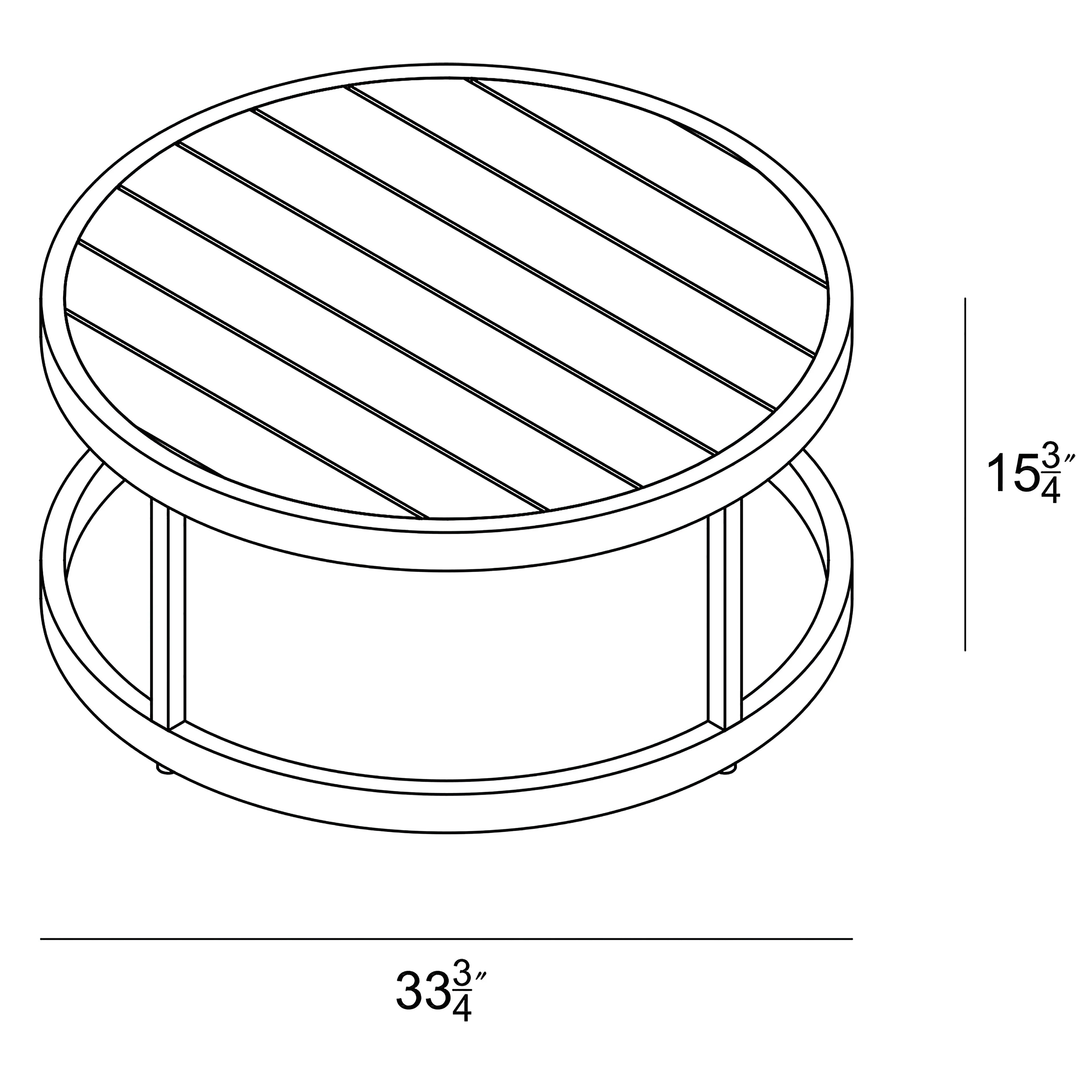 Avion 34" Round Coffee Table