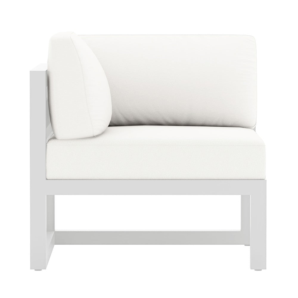 Avion Corner Section#Finish_White#Fabric_Canvas Natural