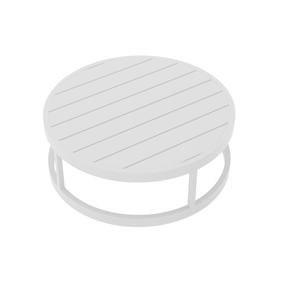 Avion Round Coffee Table#Finish_White