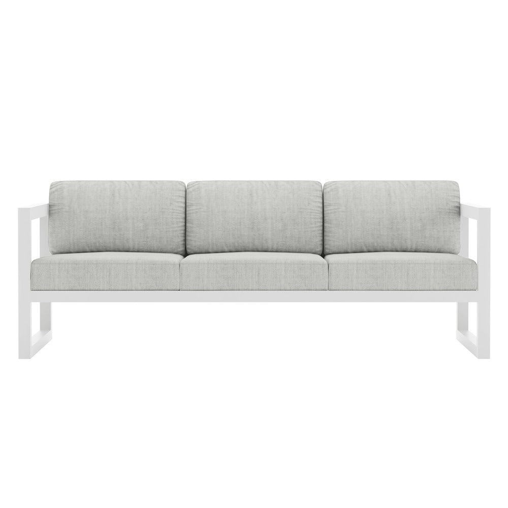 Avion Sofa#Finish_White#Fabric_Cast Silver