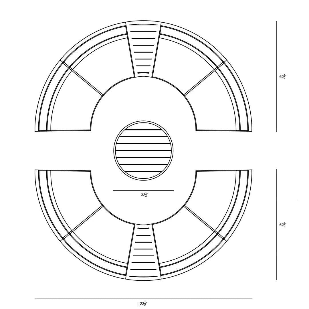 Avion 7 Piece Curve Sectional Set