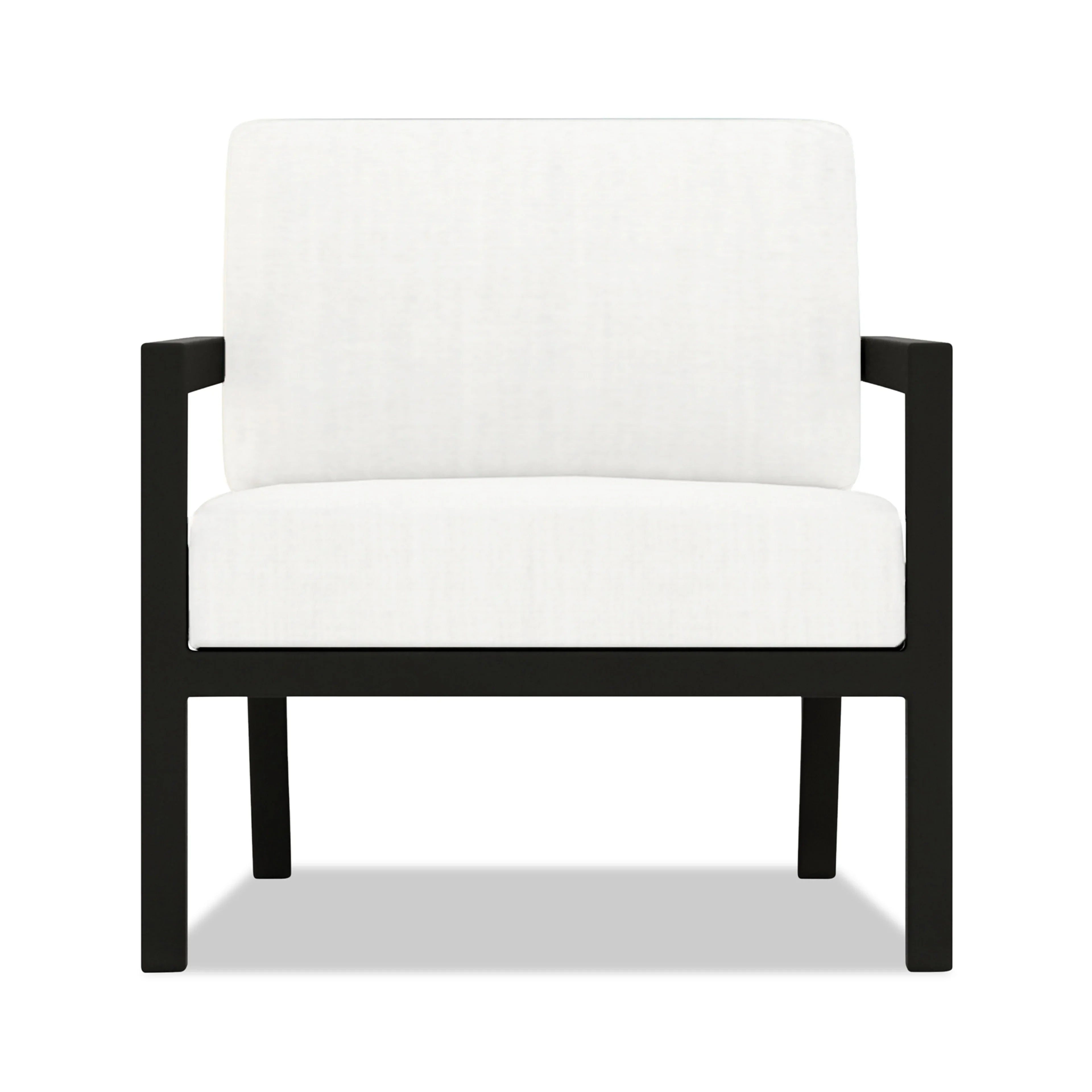 Pacifica 2 Piece Aluminum Sofa Set#Finish_Black#Fabric_Canvas Natural
