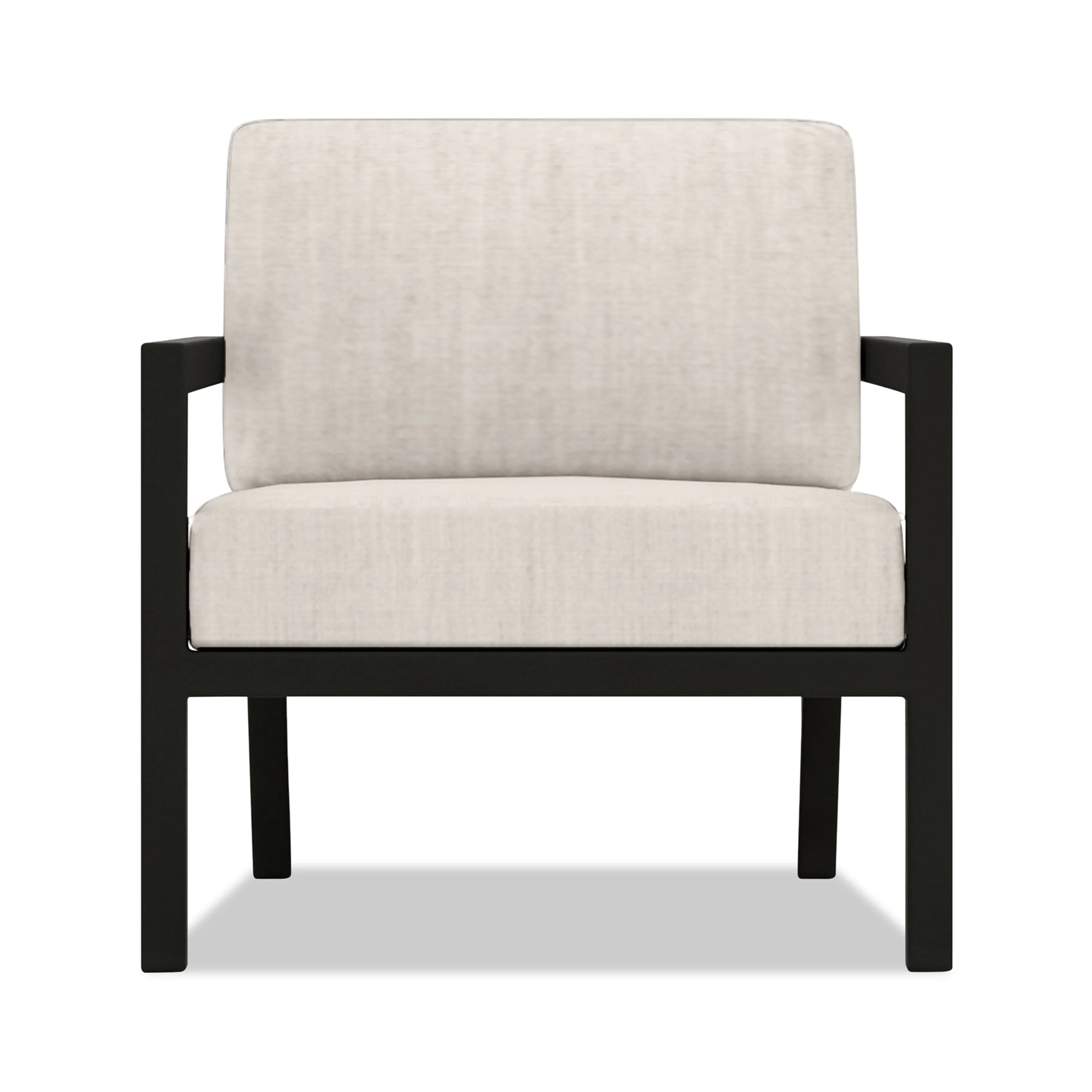 Pacifica 3 Piece Sofa Set#Finish_Black#Fabric_Cast Silver