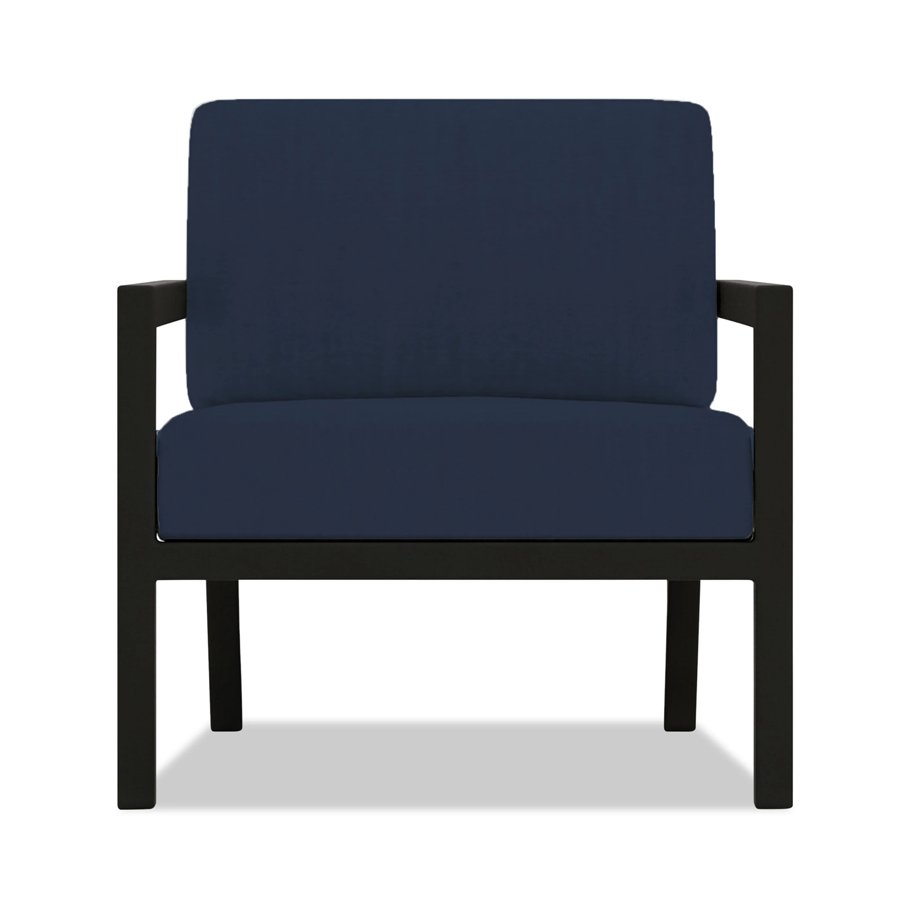 Pacifica 3 Piece Sofa Set#Finish_Black#Fabric_Spectrum Indigo