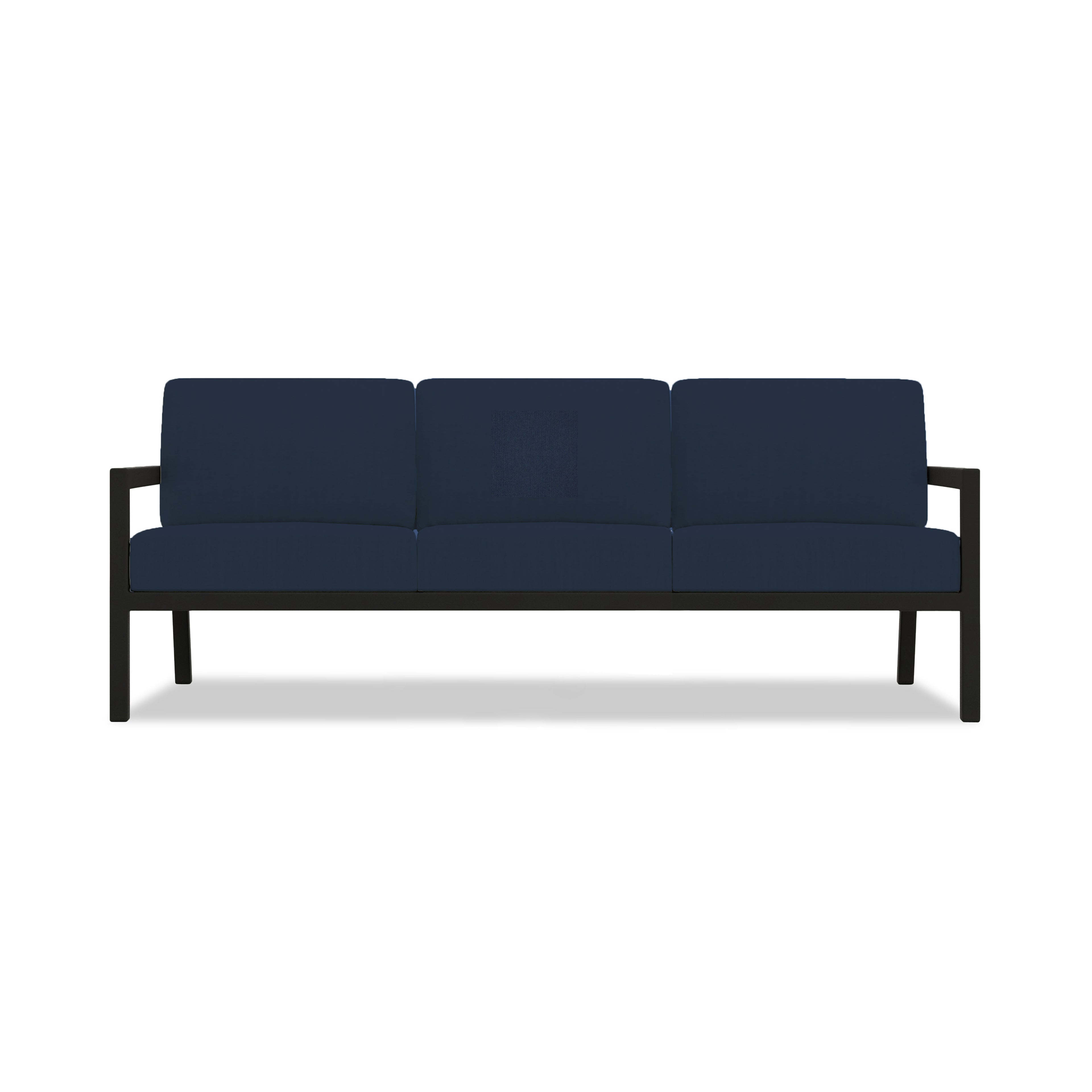 Pacifica 3 Piece Sofa Set#Finish_Black#Fabric_Spectrum Indigo