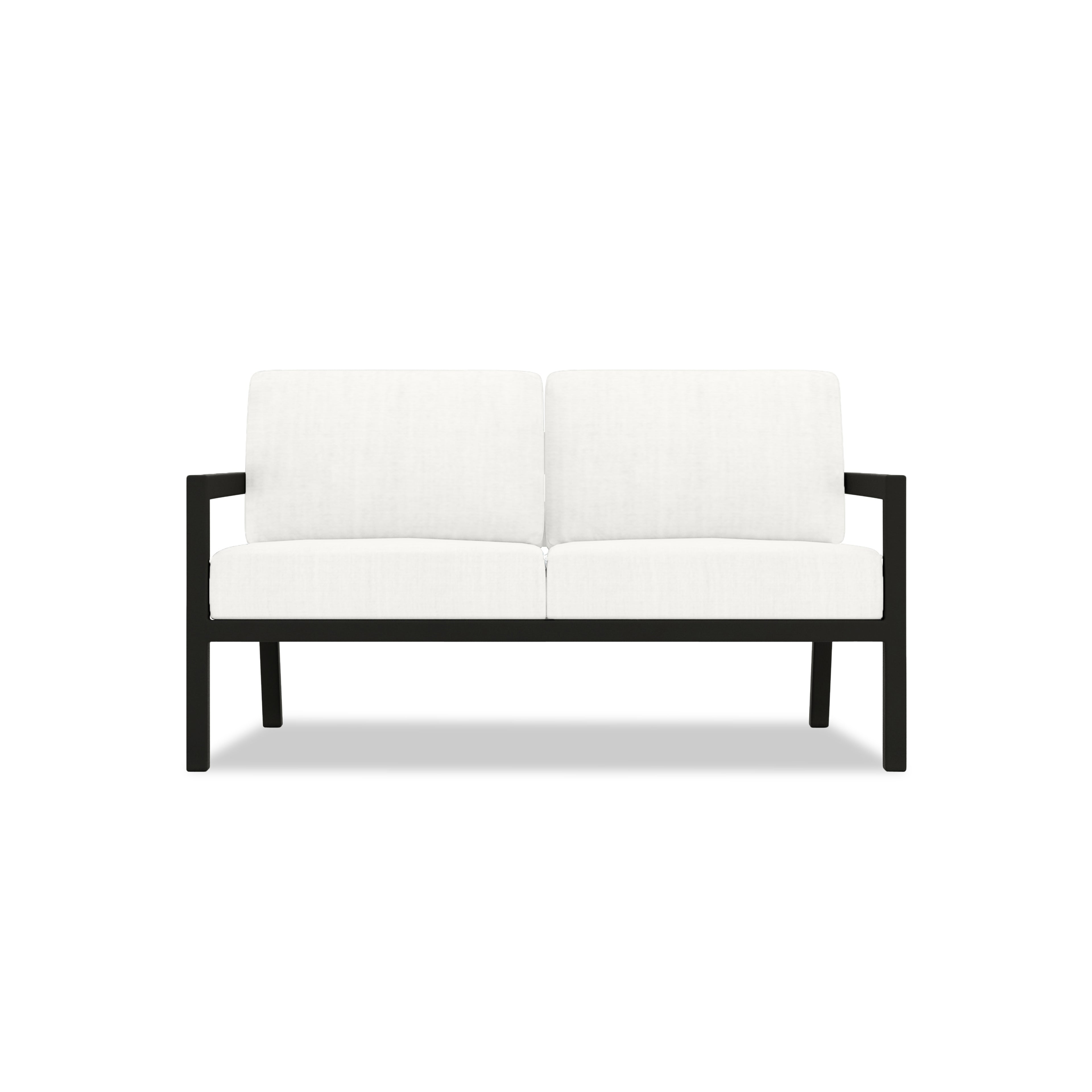 Pacifica 4 Piece Sofa Set#Finish_Black#Fabric_Canvas Natural
