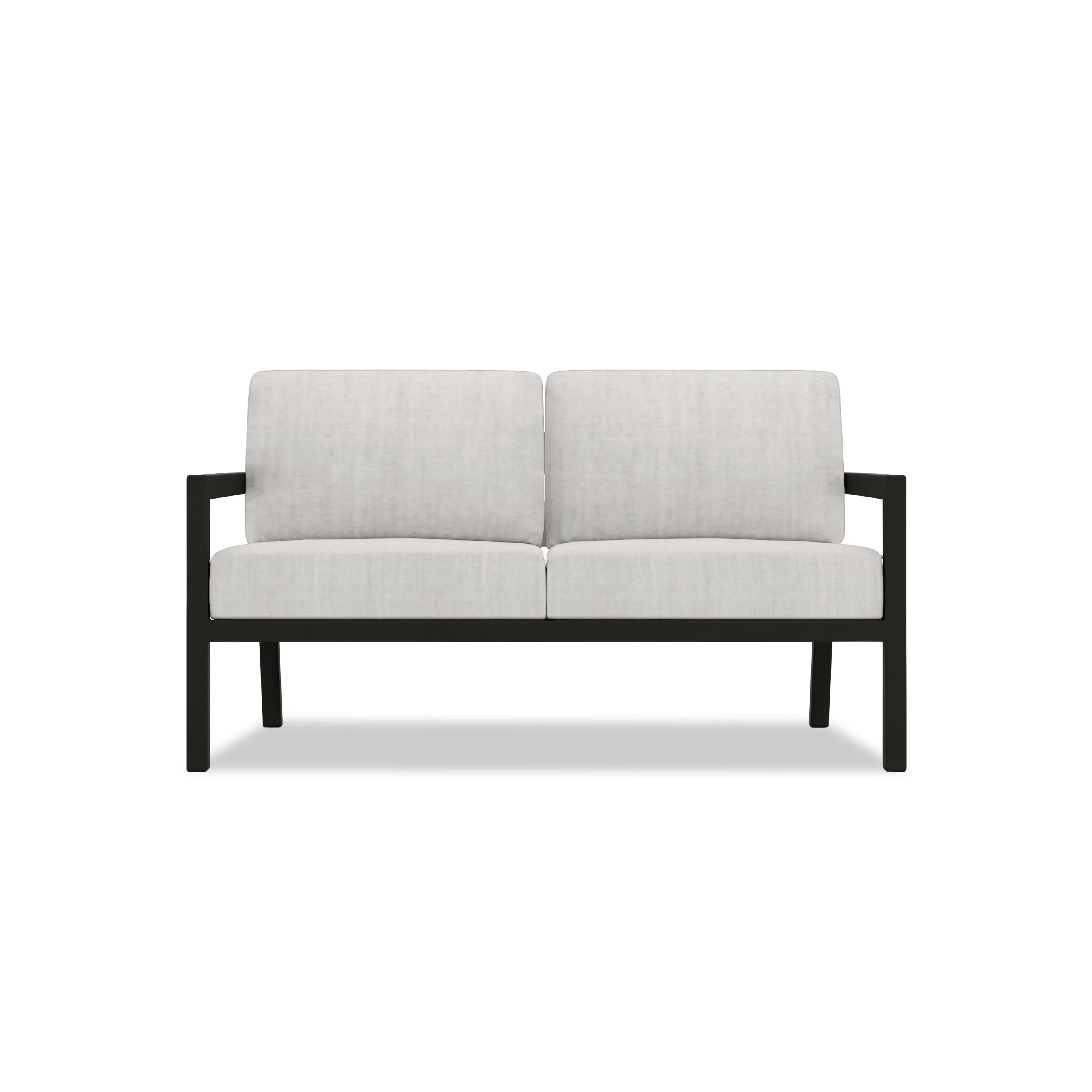 Pacifica 5 Piece Sofa Set#Finish_Black#Fabric_Cast Silver