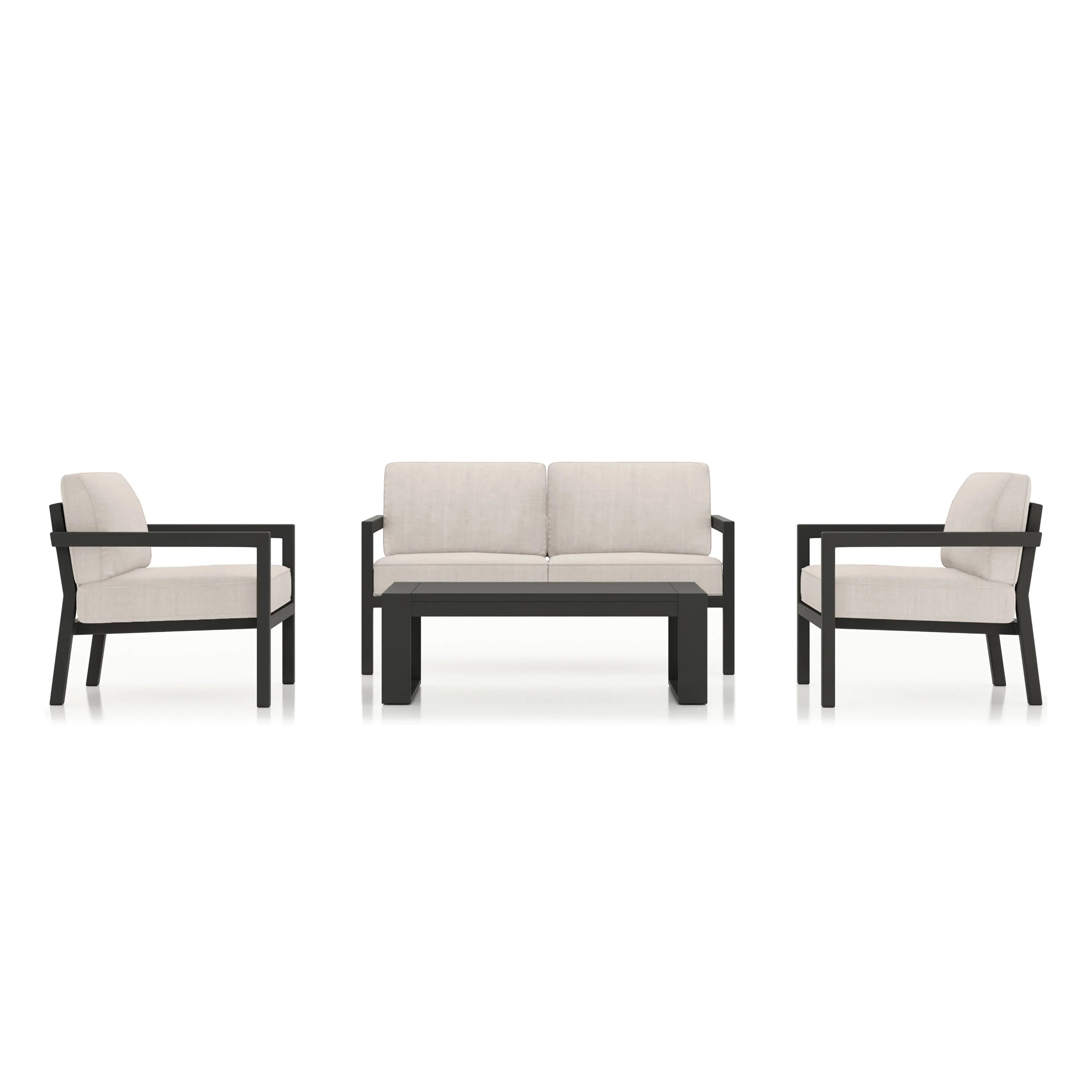 Pacifica 4 Piece Sofa Set#Finish_Slate#Fabric_Cast Silver