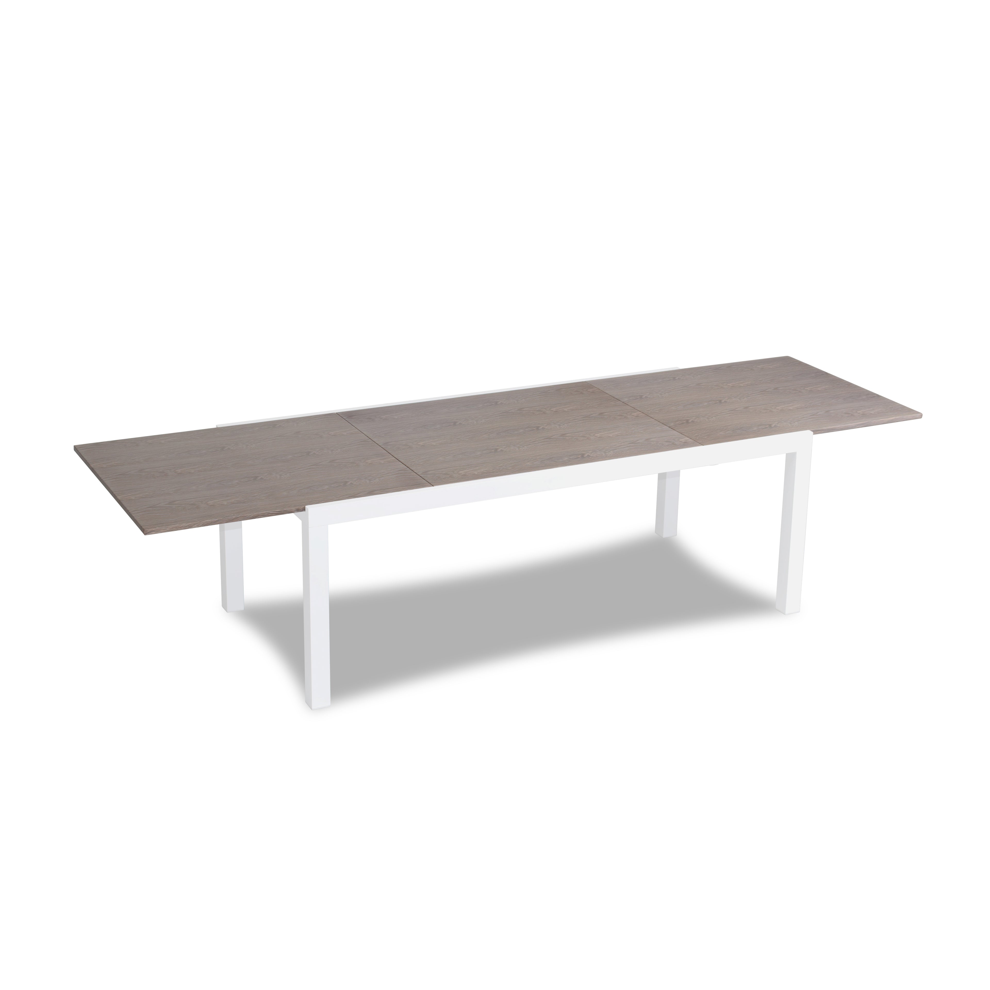 Pacifica 13 Piece Aluminum Extendable Dining Set#Finish_White