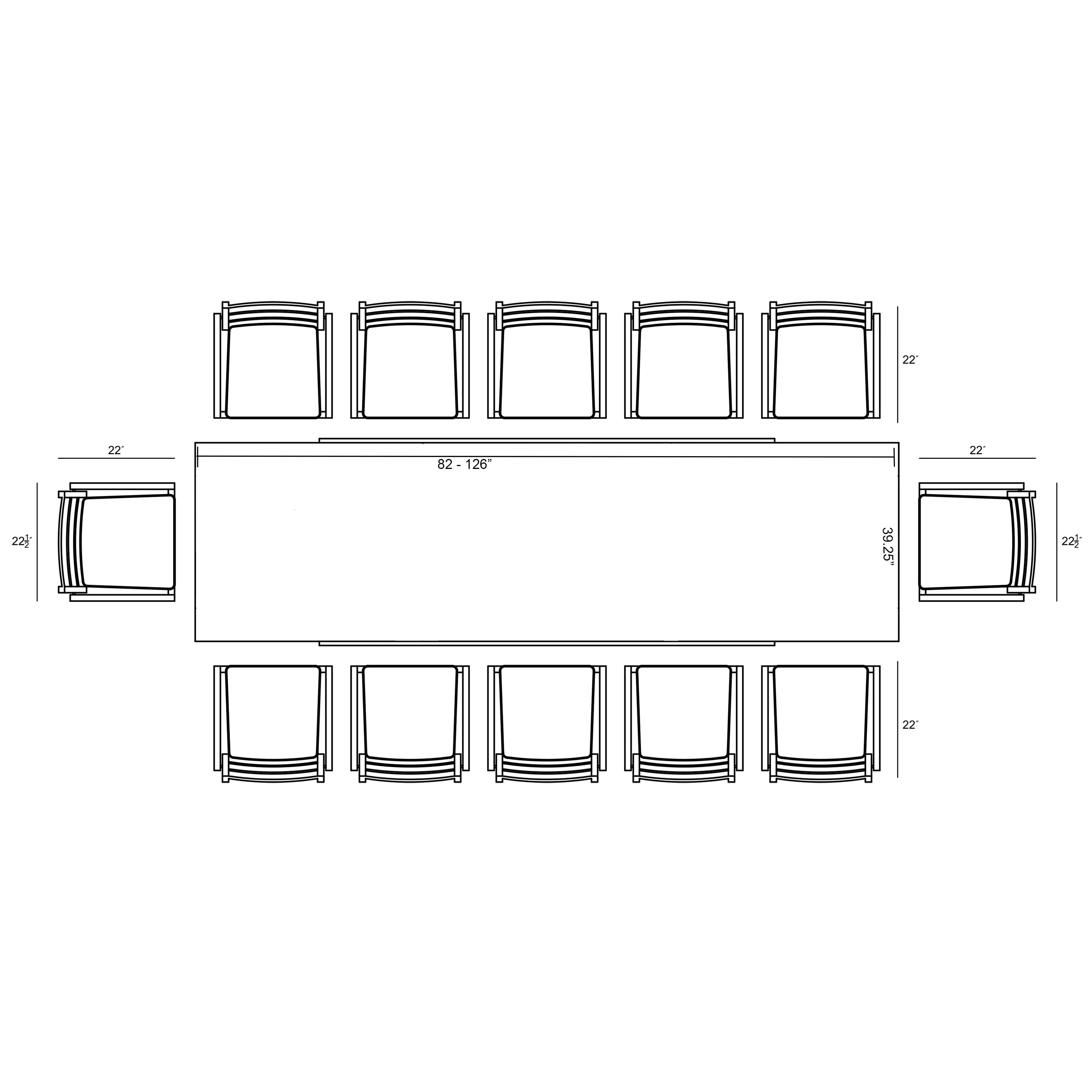 Pacifica 13 Piece Aluminum Extendable Dining Set