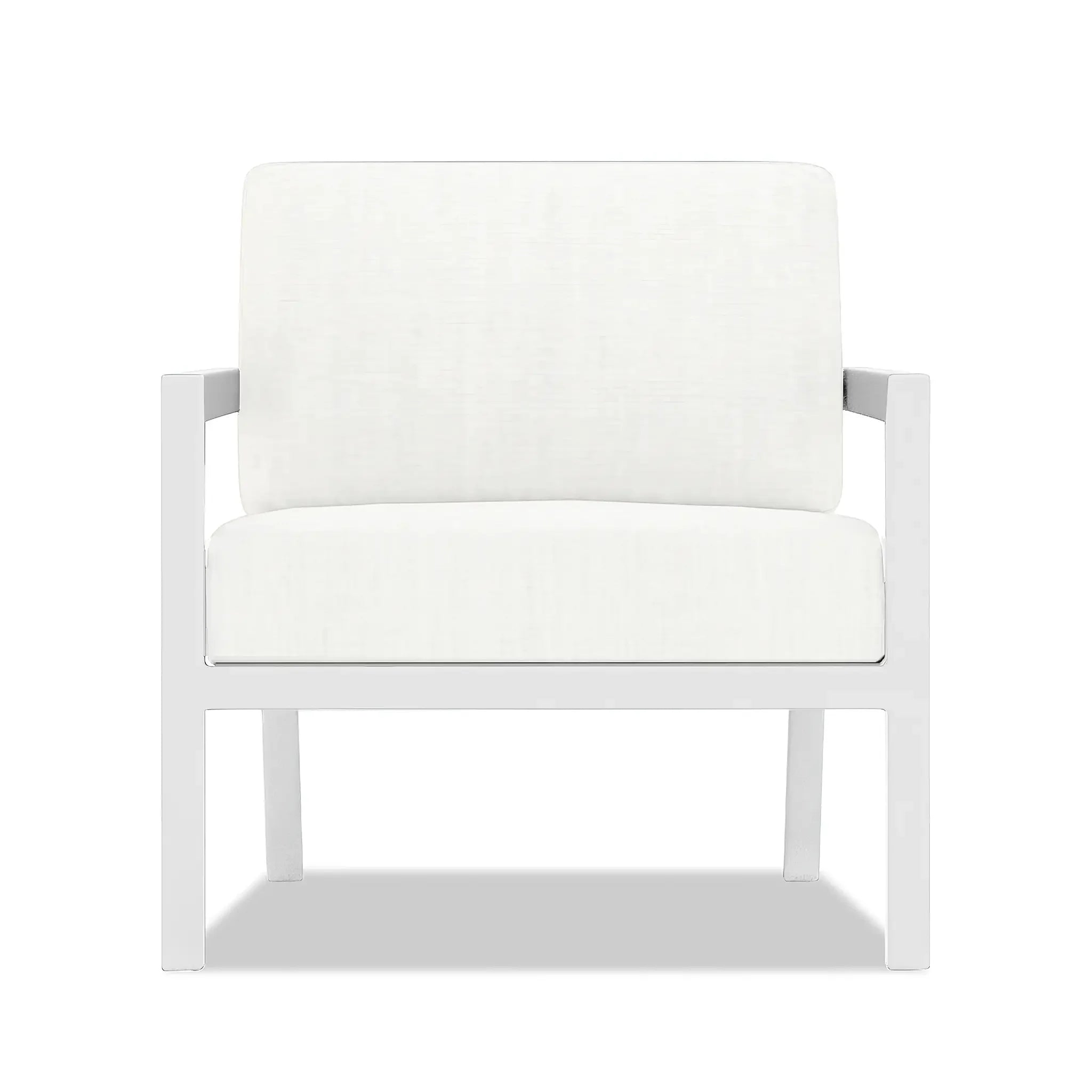 Pacifica 3 Piece Aluminum Loveseat Set#Finish_White#Fabric_Canvas Natural