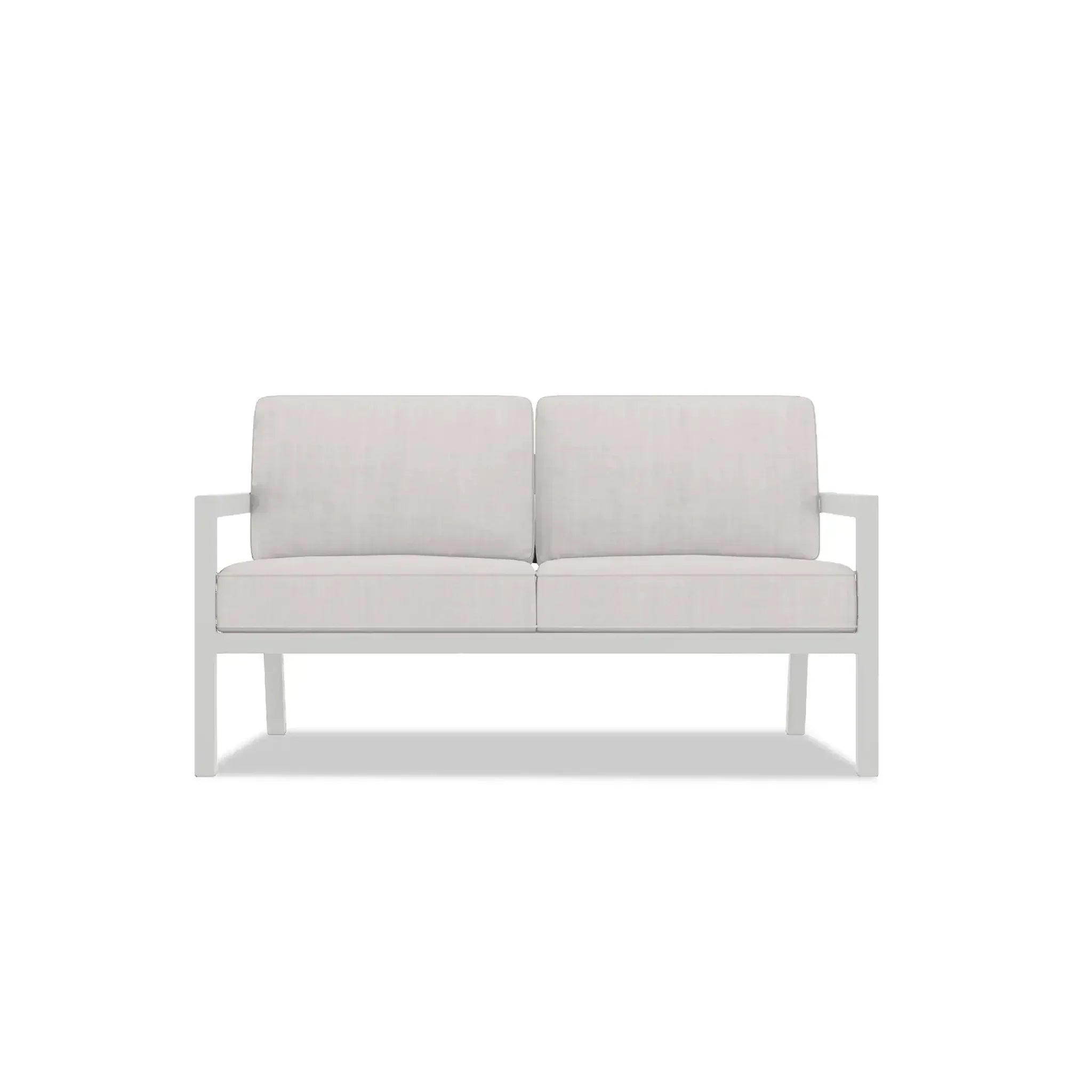 Pacifica 4 Piece Sofa Set#Finish_White#Fabric_Cast Silver