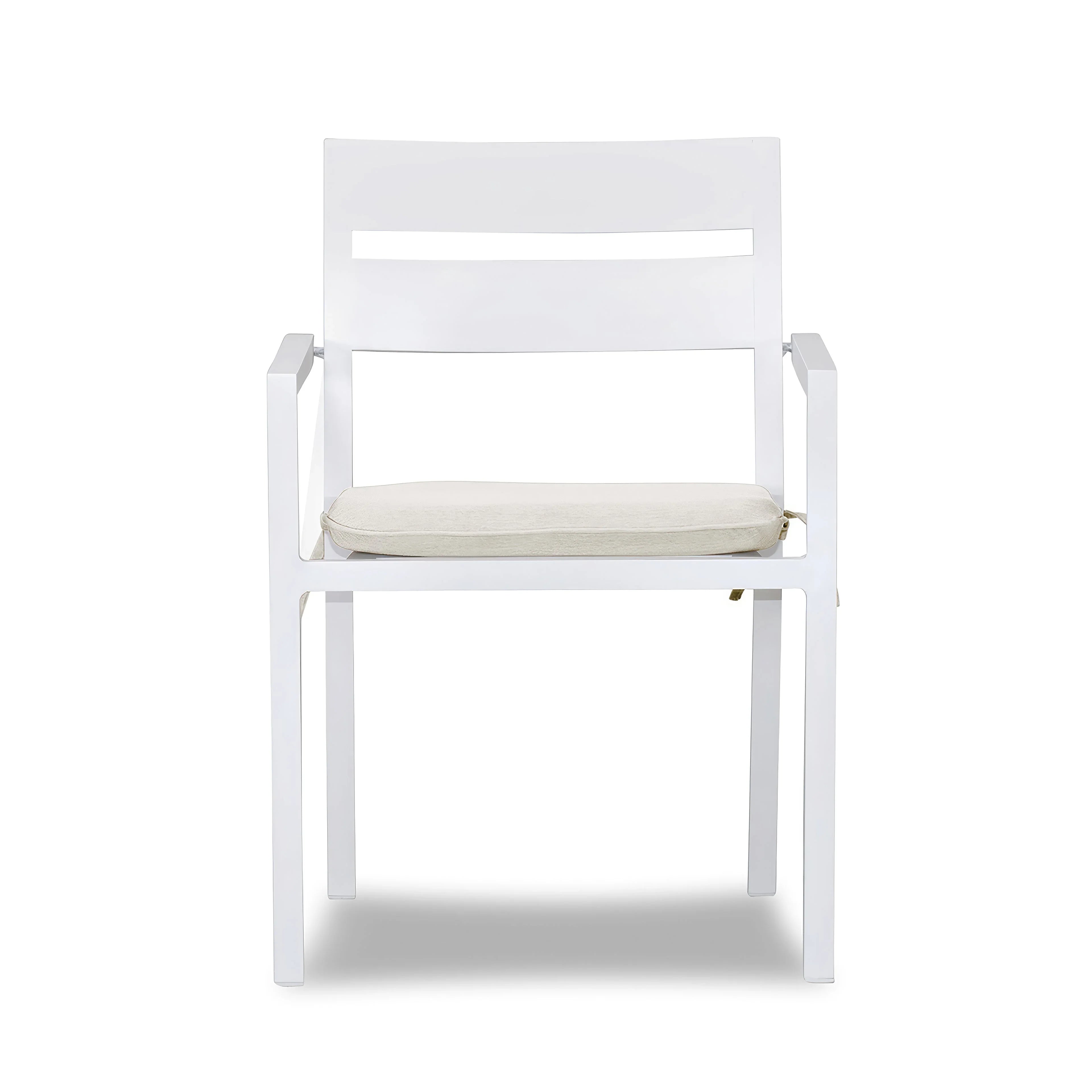 Pacifica 9 Piece Square Dining Set#Finish_White#Fabric_Canvas Natural