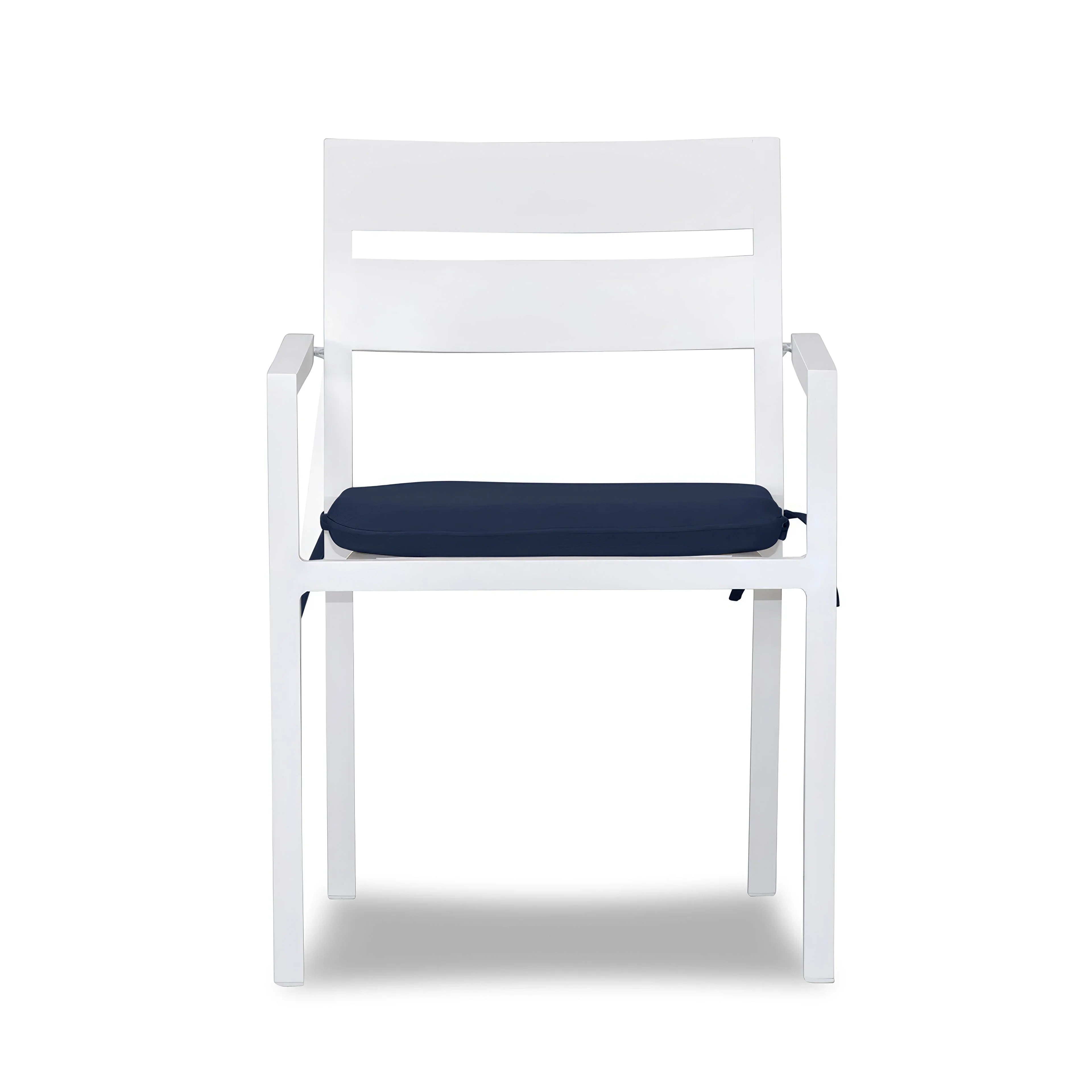 Pacifica 9 Piece Square Dining Set#Finish_White#Fabric_Spectrum Indigo