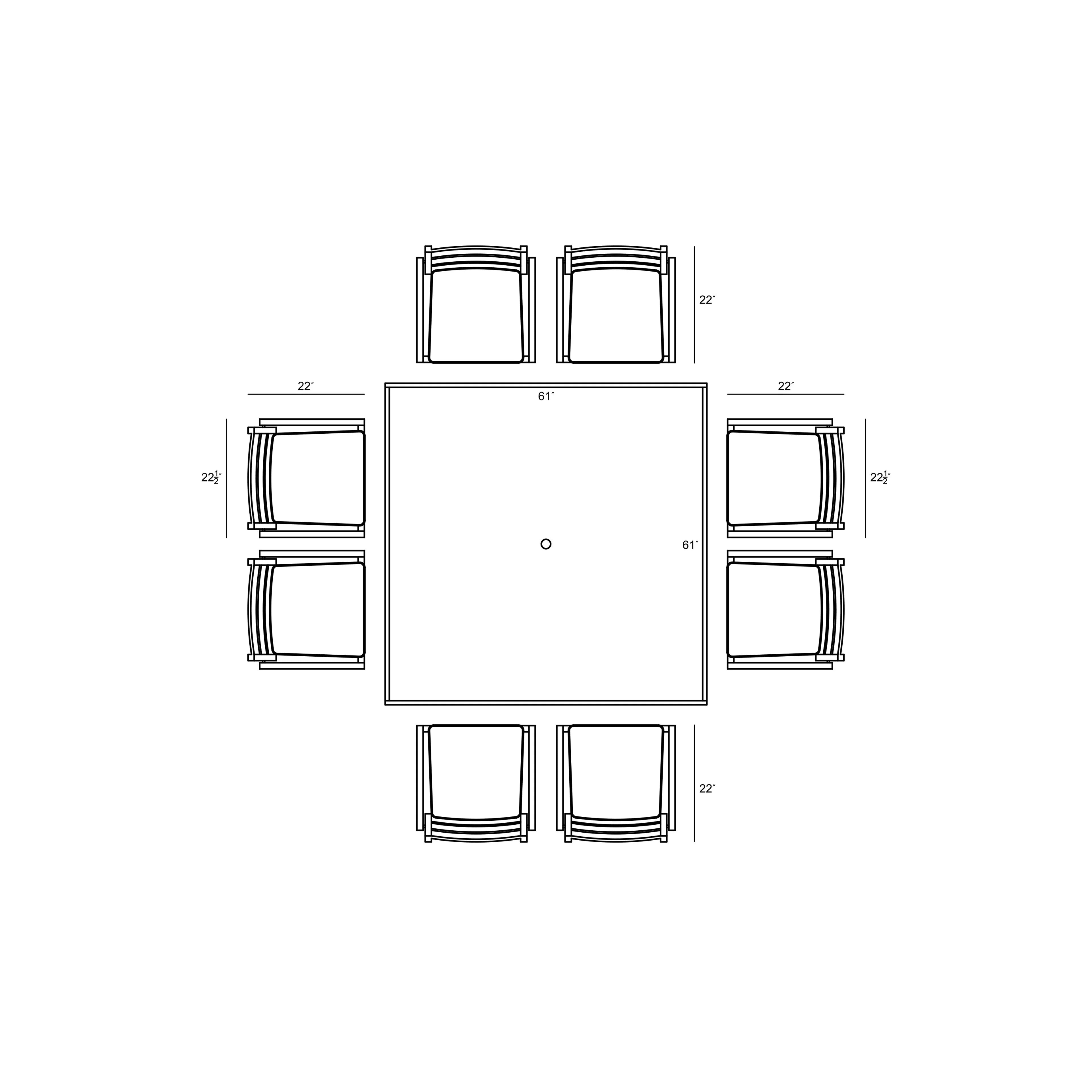 Pacifica 9 Piece Square Dining Set