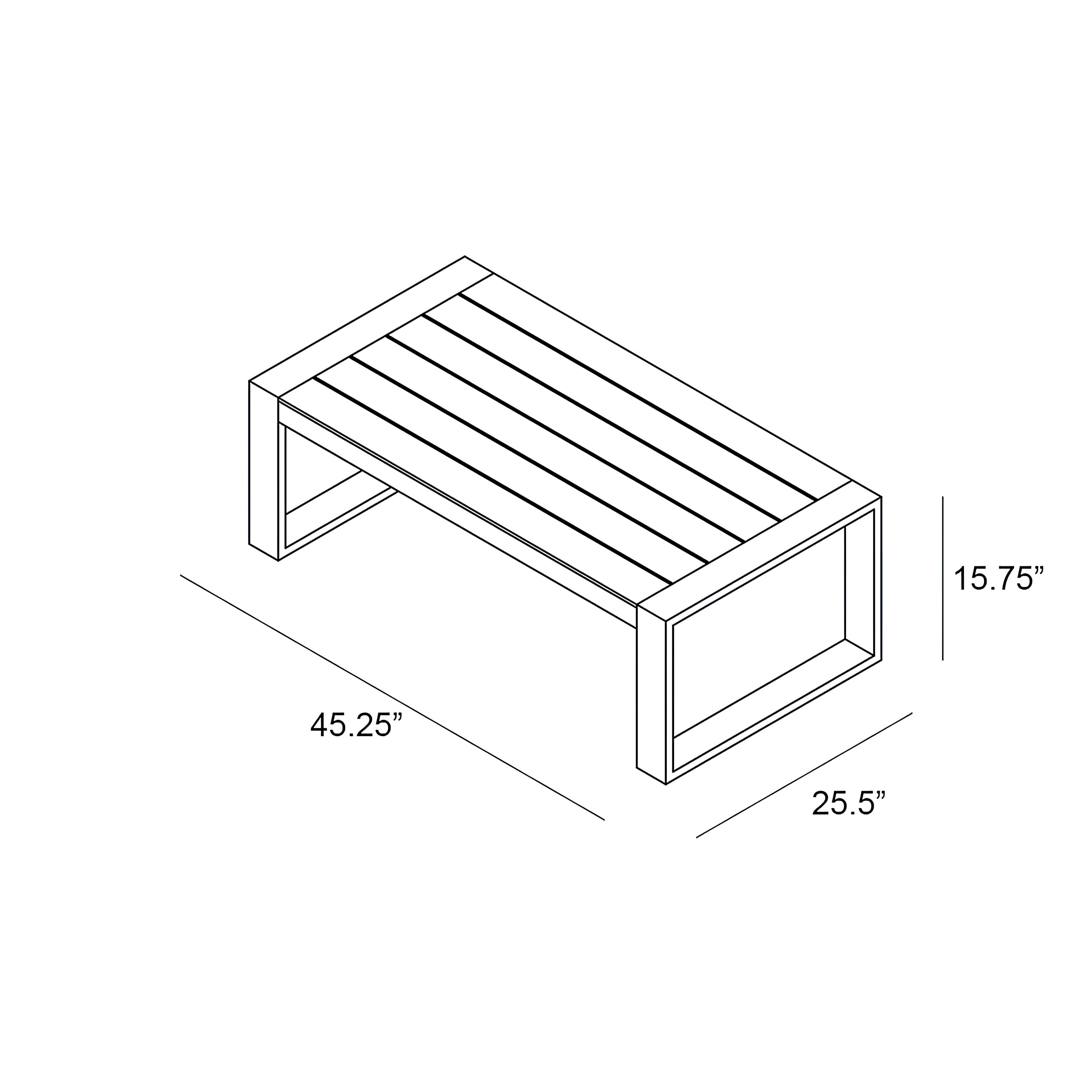 Avion 42" Rectangular Coffee Table
