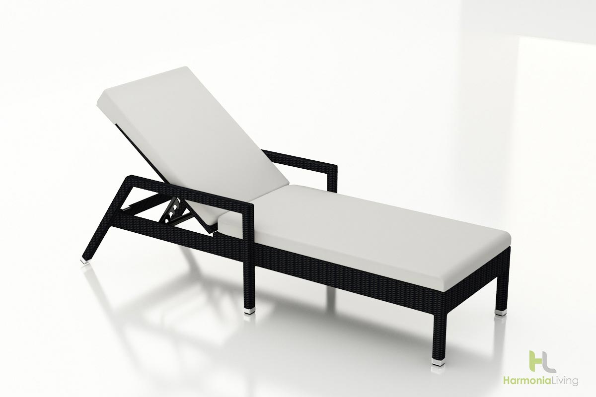 Urbana Reclining Chaise Lounge - Canvas Natural