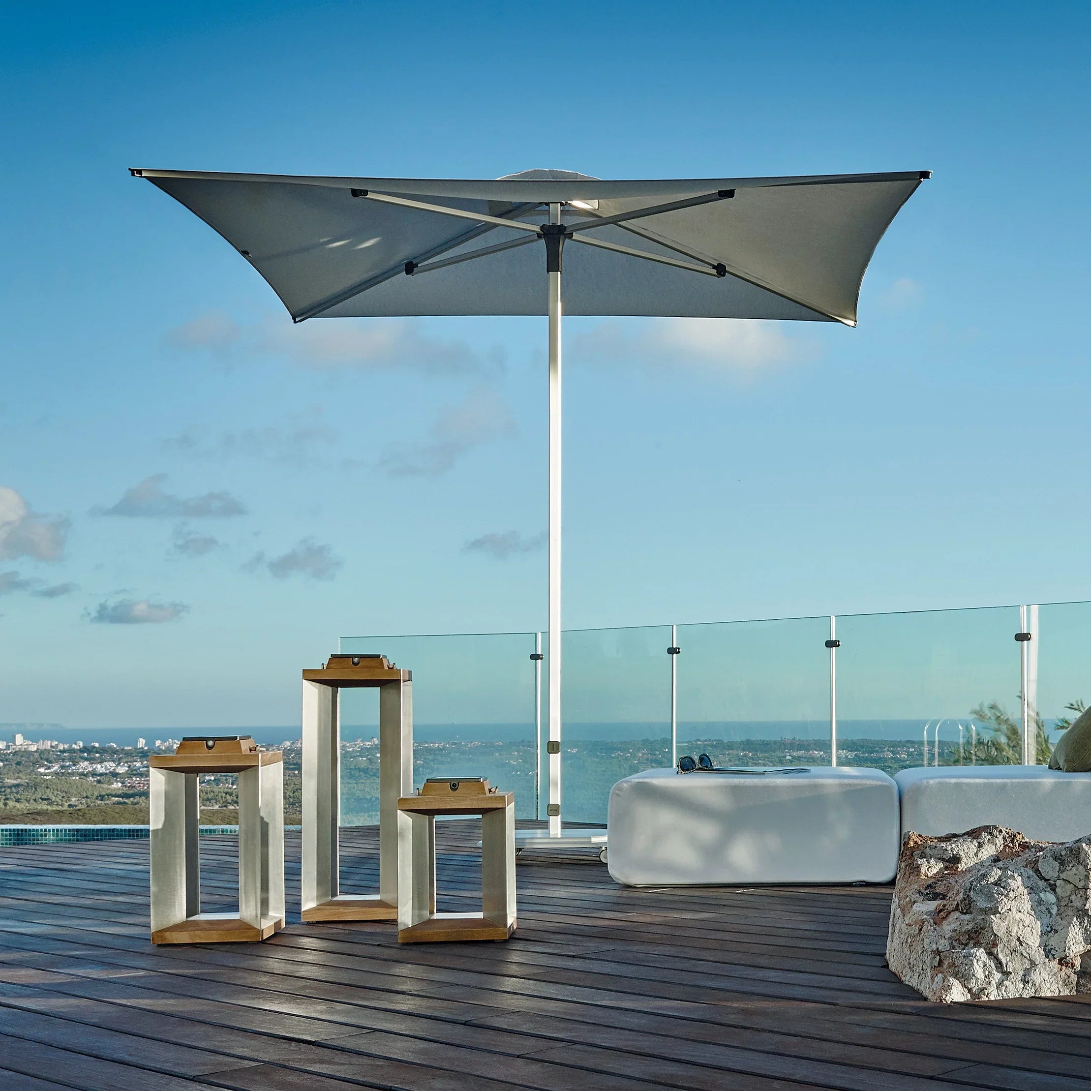 7.5' Square Aluminum Centerpost Umbrella