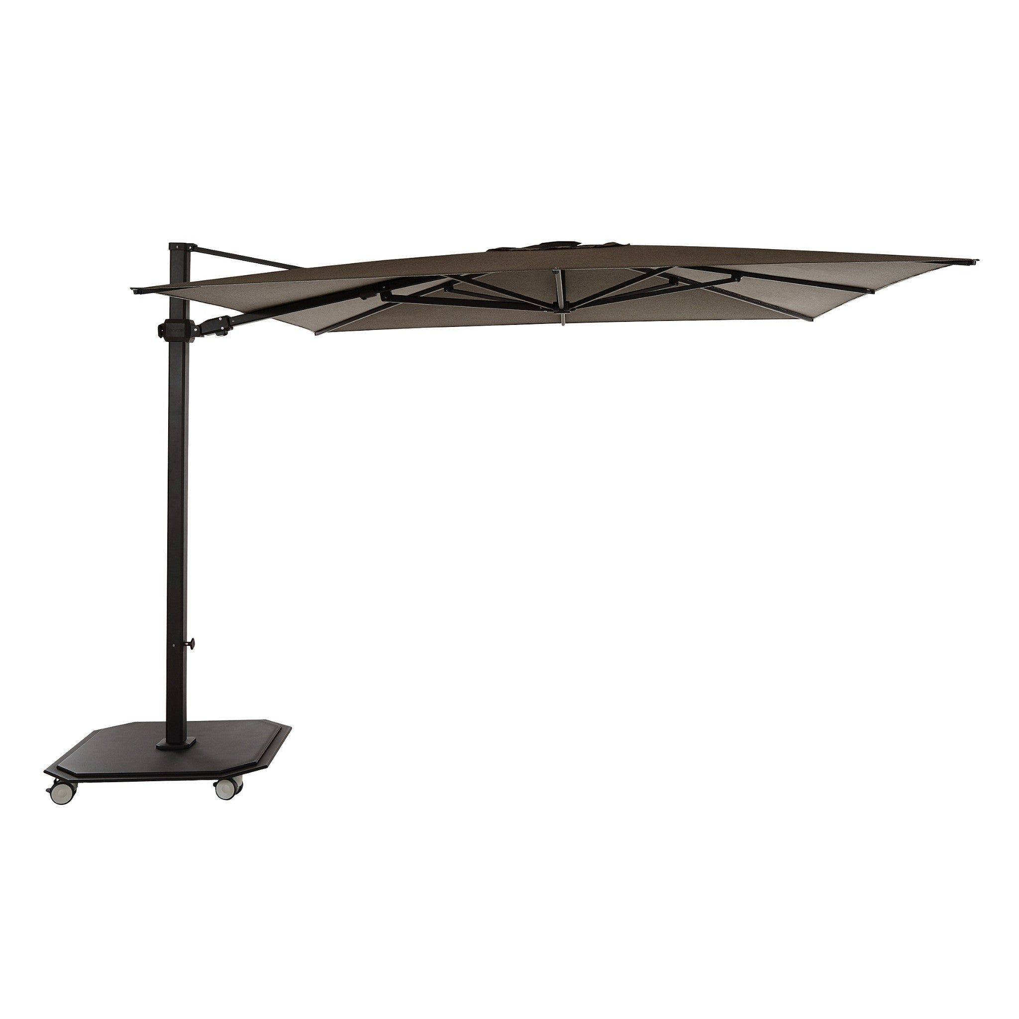 10' Square Aluminum Sidepost Tilt Umbrella