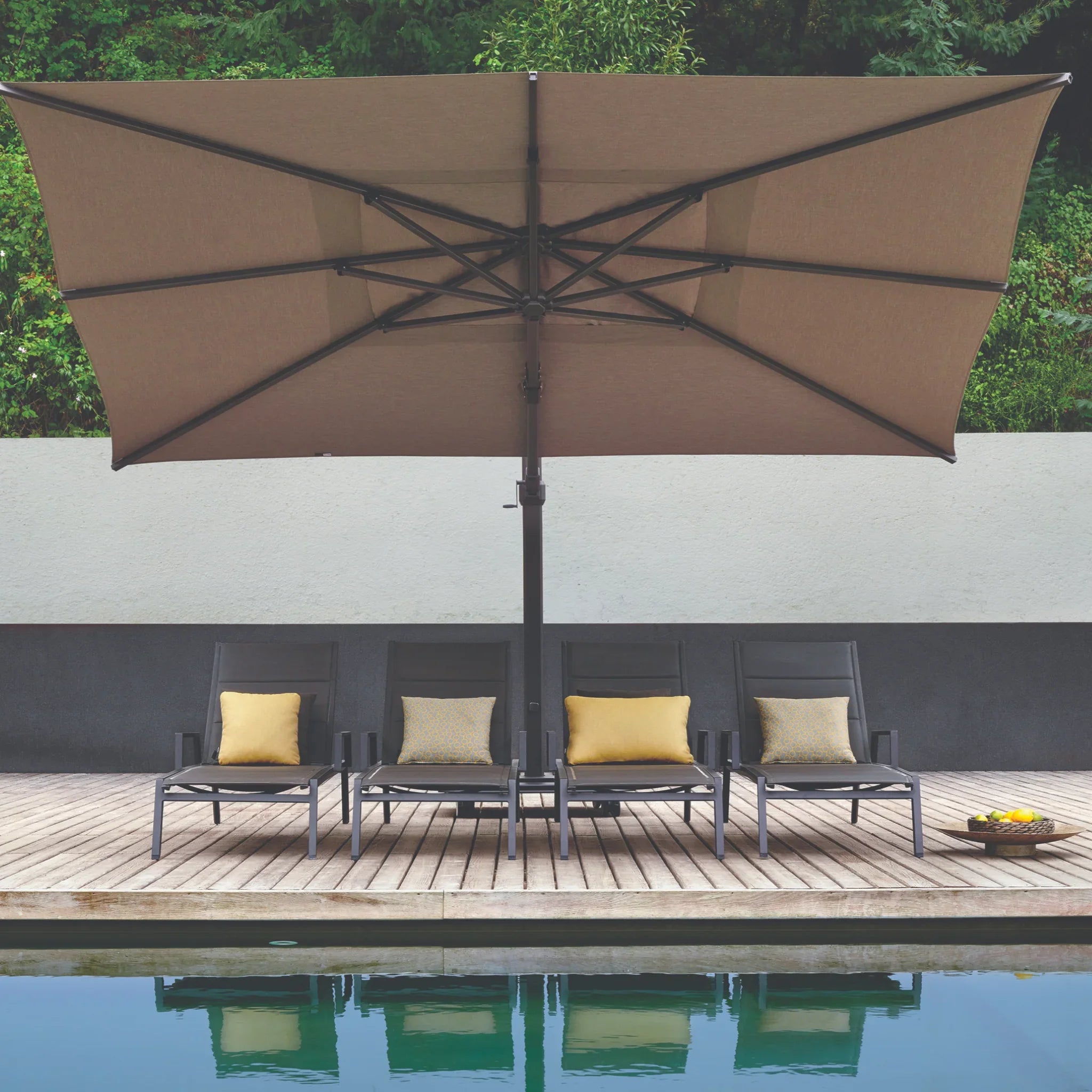 10' x 14' Rectangle Aluminum Sidepost Tilt Umbrella