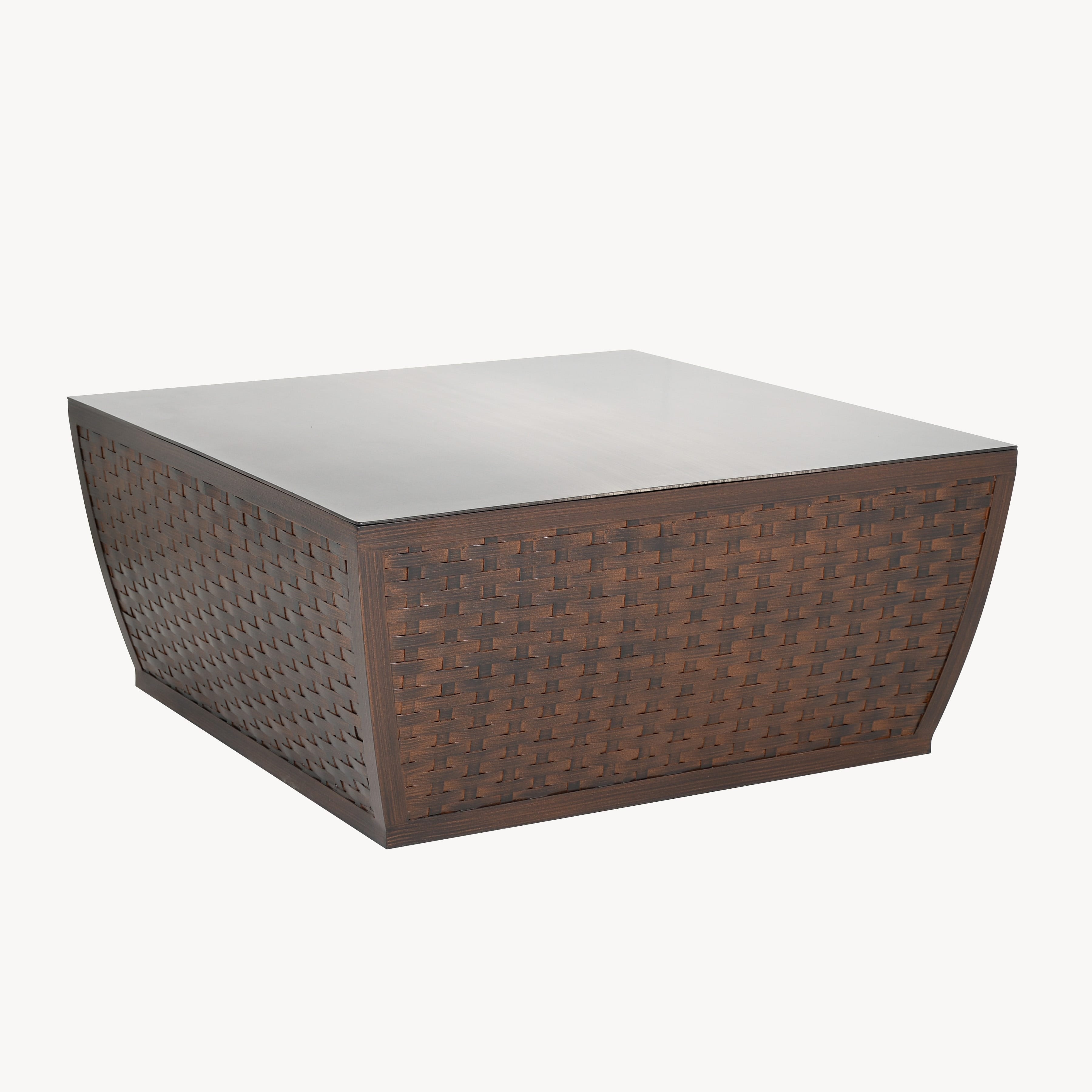 Largo 42" Square Coffee Table (Woven Aluminum Sides) C4SC42 by Castelle