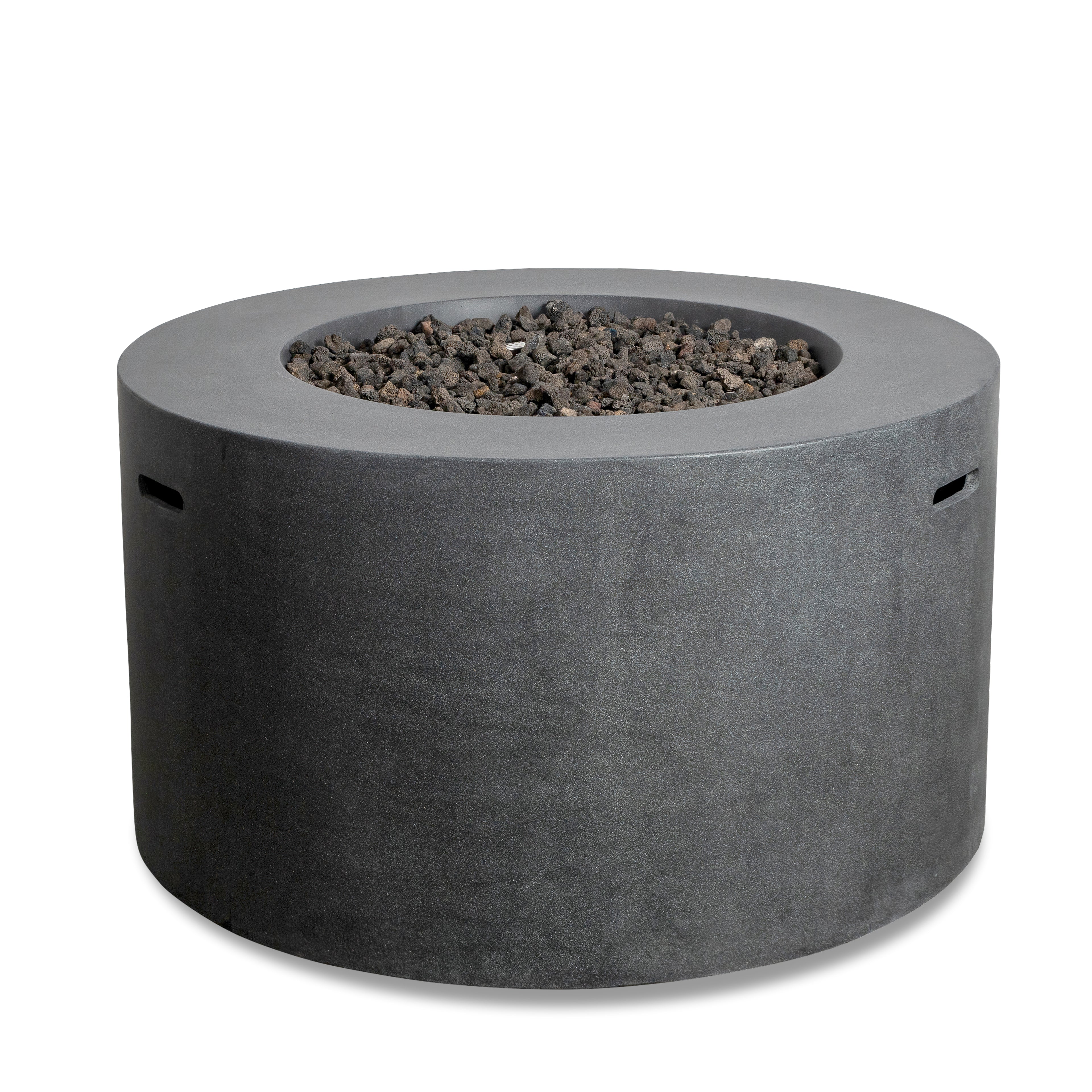 Beton 42" Round Concrete Propane Gas Fire Pit with Access Door#Finish_Graphite (GR)