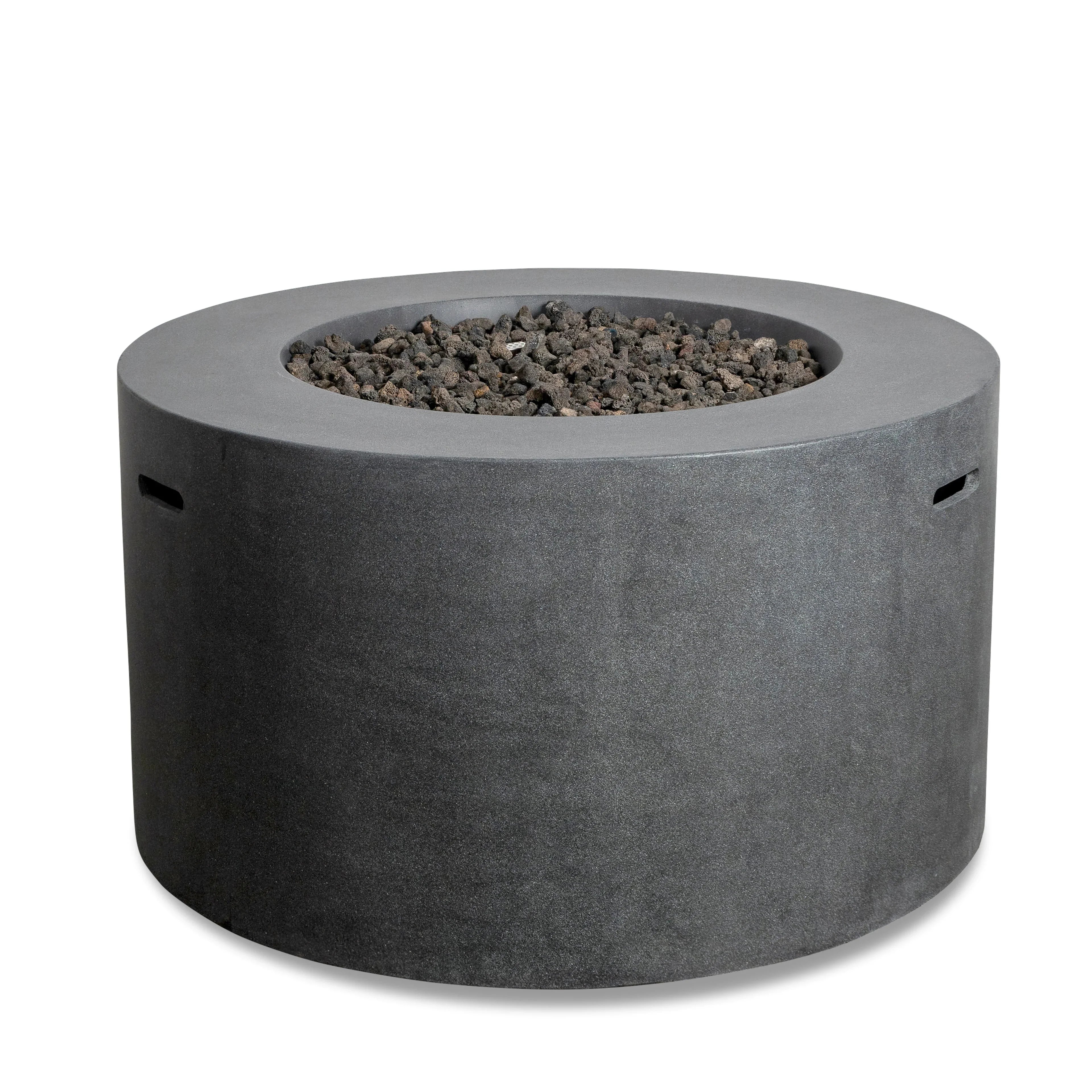 Beton 42" Round Concrete Propane Gas Fire Pit with Access Door#Finish_Graphite (GR)