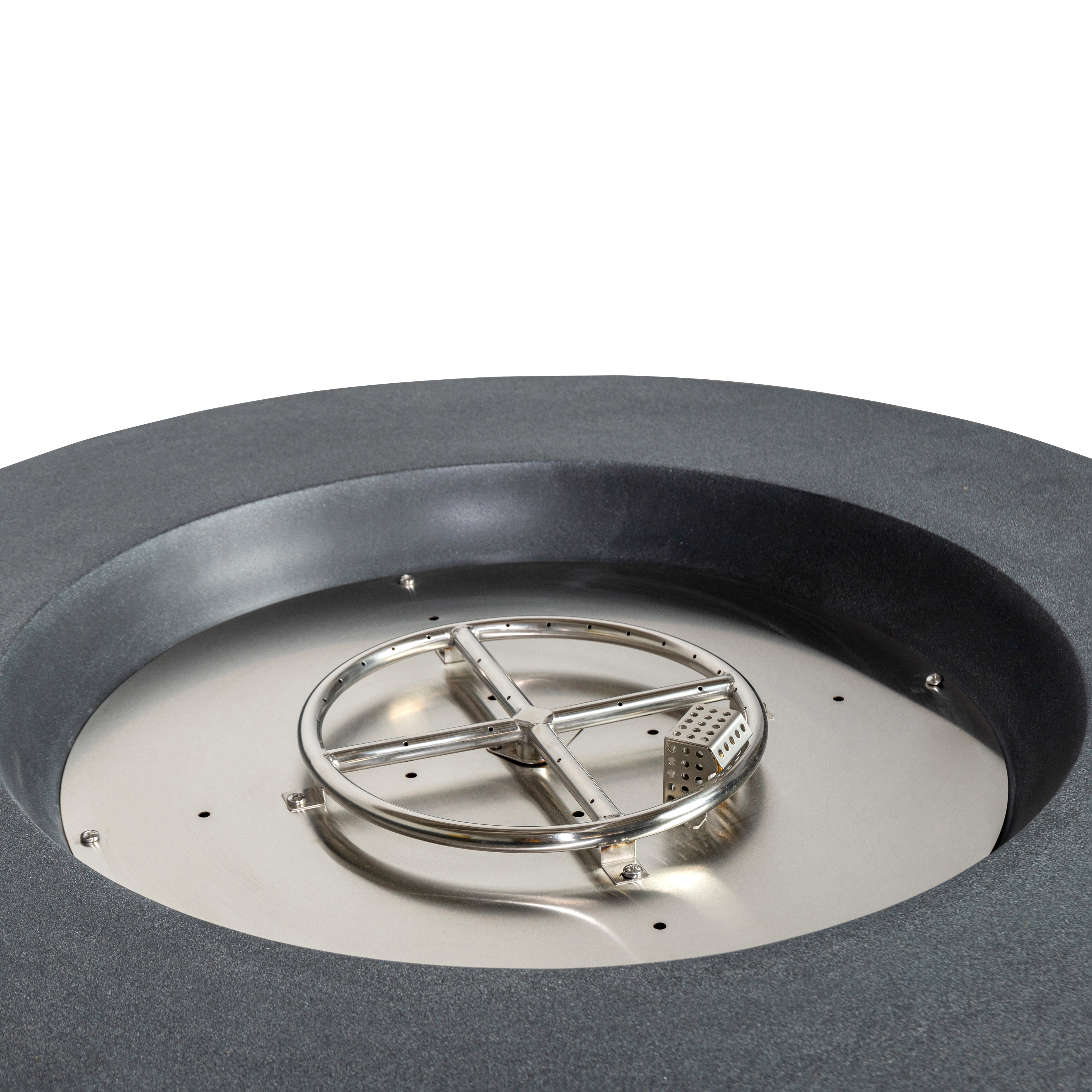 Beton 42" Round Concrete Propane Gas Fire Pit with Access Door#Finish_Graphite (GR)