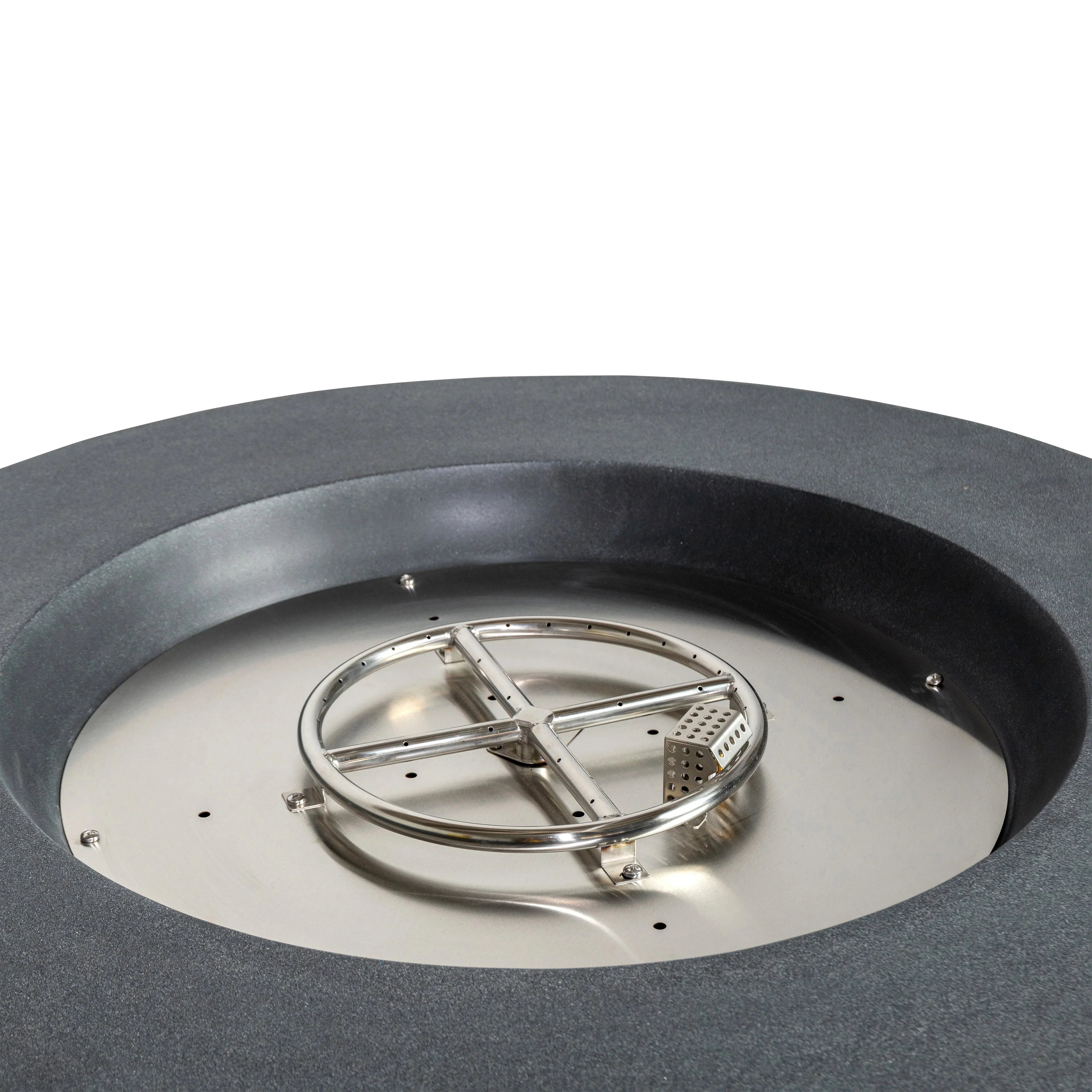 Beton 42" Round Concrete Propane Gas Fire Pit with Access Door#Finish_Graphite (GR)