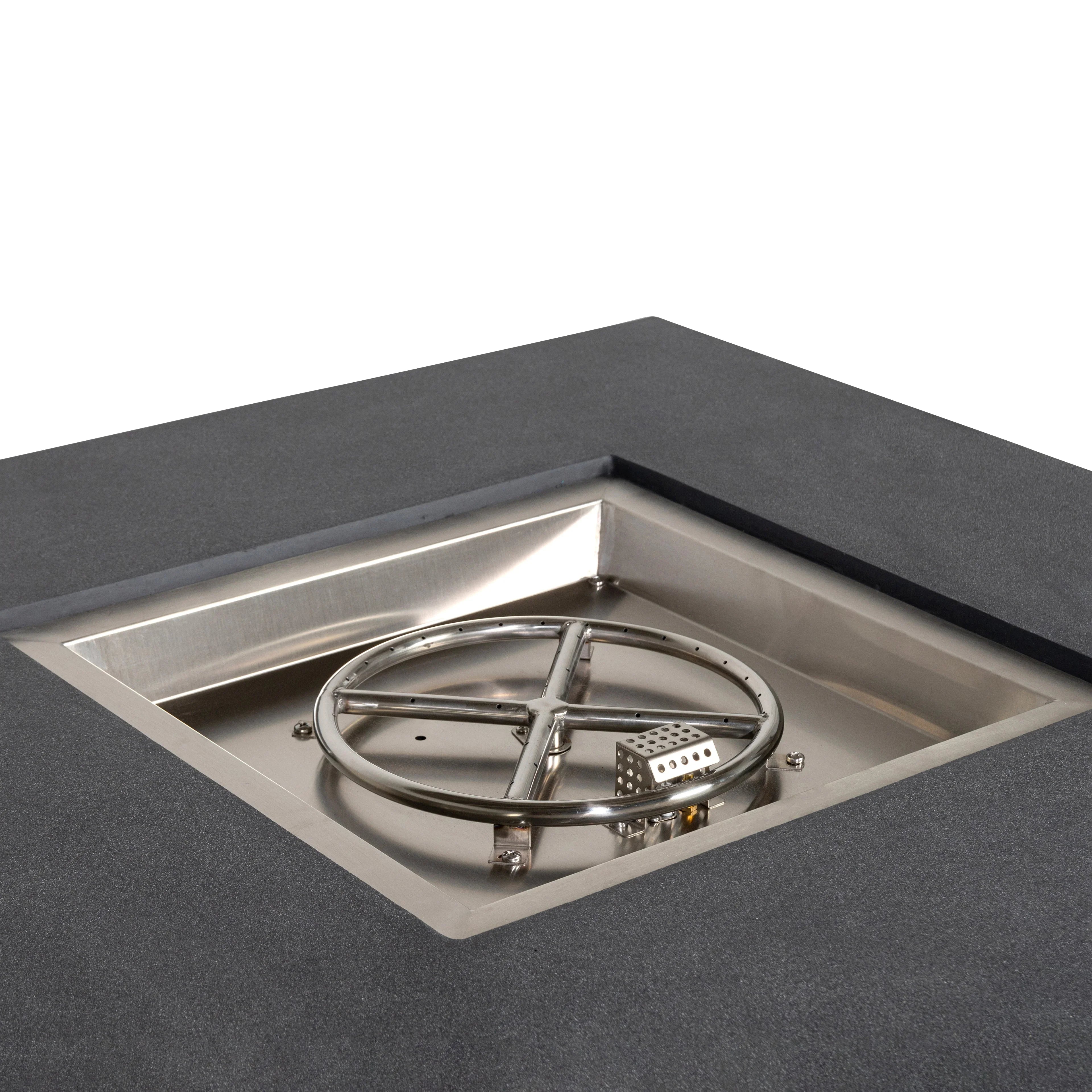 Beton 42" Square Hidden Propane Tank Gas Fire Pit#Finish_Graphite (GR)